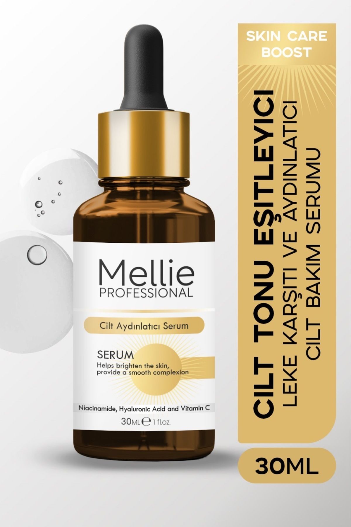 Mellie Professional Leke Karşıtı Aydınlatıcı Cilt Bakım Serumu 30ml