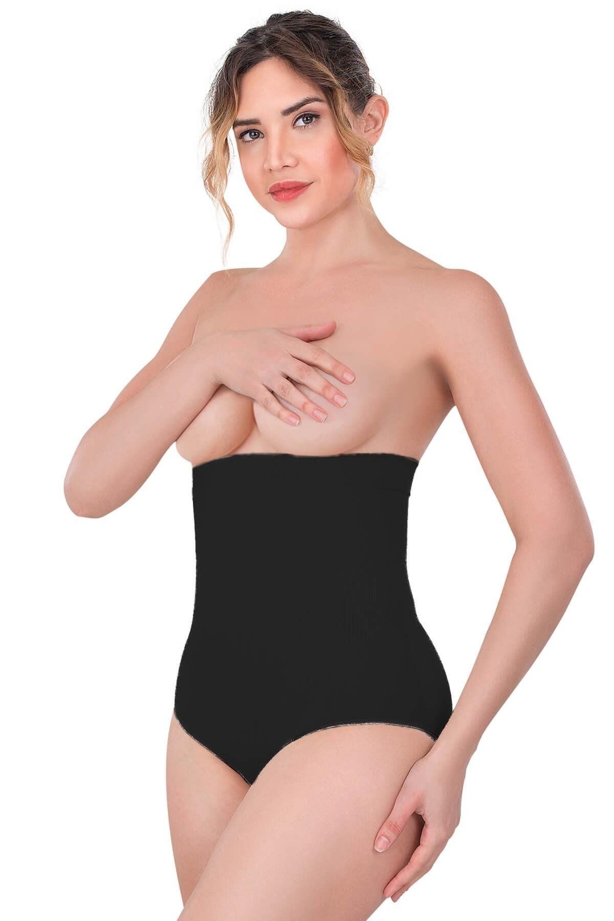 Beruflic SİYAH MI Angel 2080 Yüksek Bel Çıtçıtlı Slip Korse