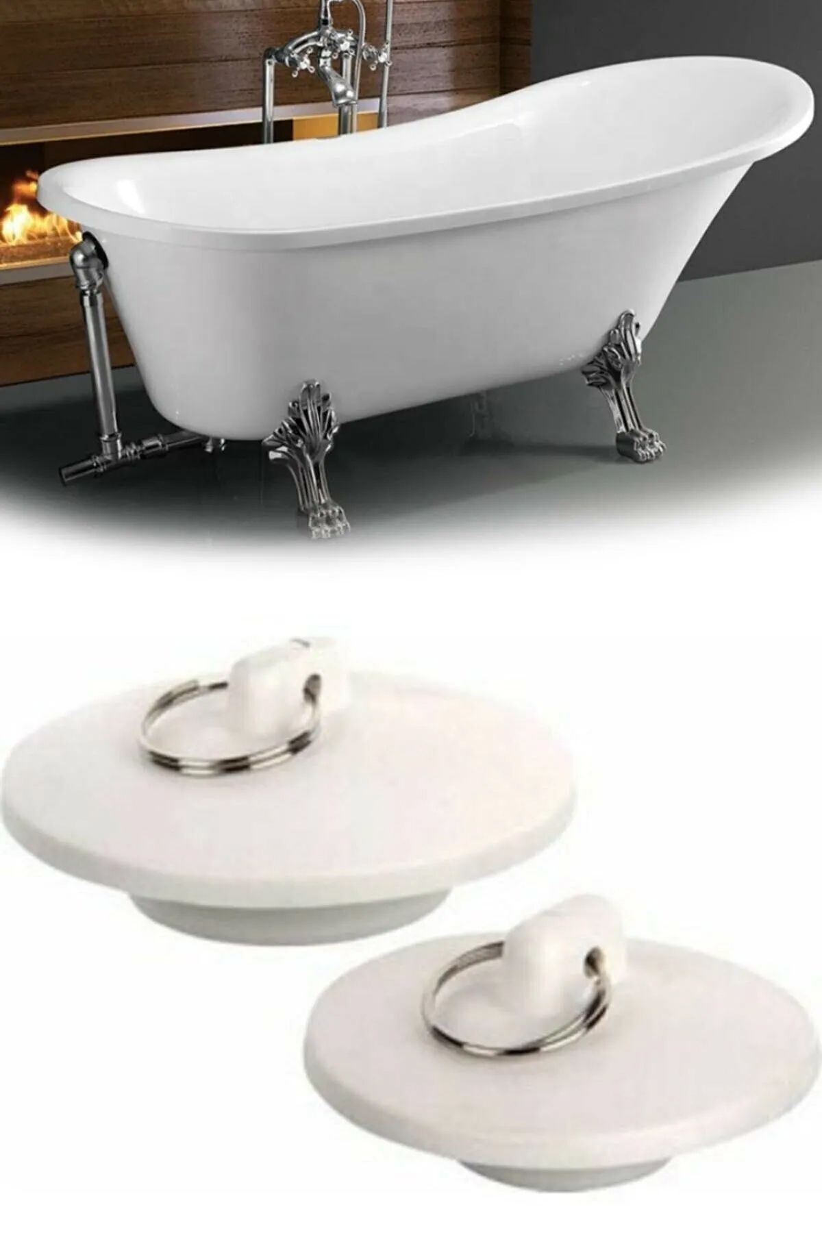 Shop58 Banyo Küvet Lavabo Tıpası Lavabo Gider Tıkacı 2li