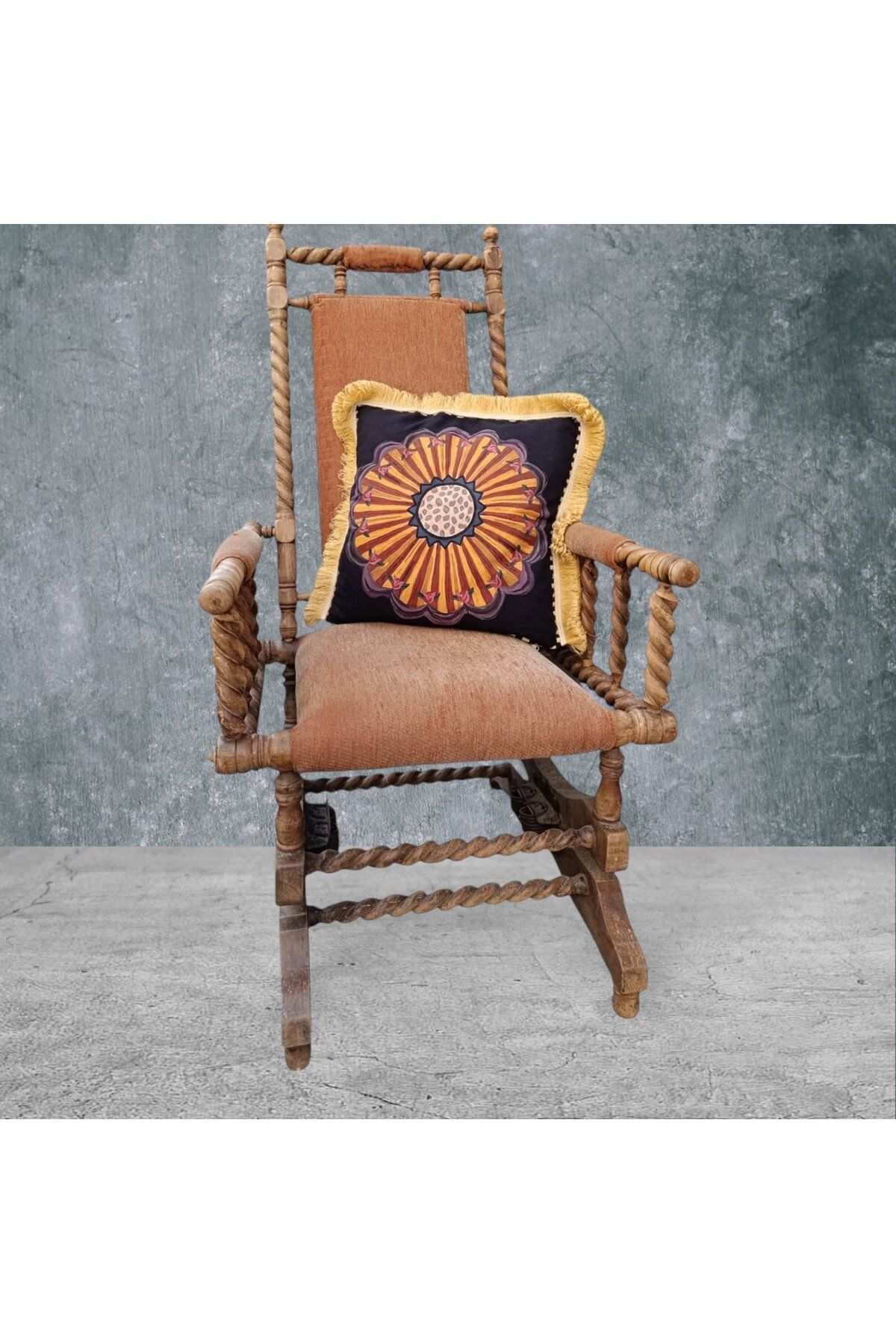 Sister Home Design Mackenzier Çift Taraflı Dekoratif Püsküllü - Saçaklı Kırlent Kılıfı 1 Adet 43x43cm