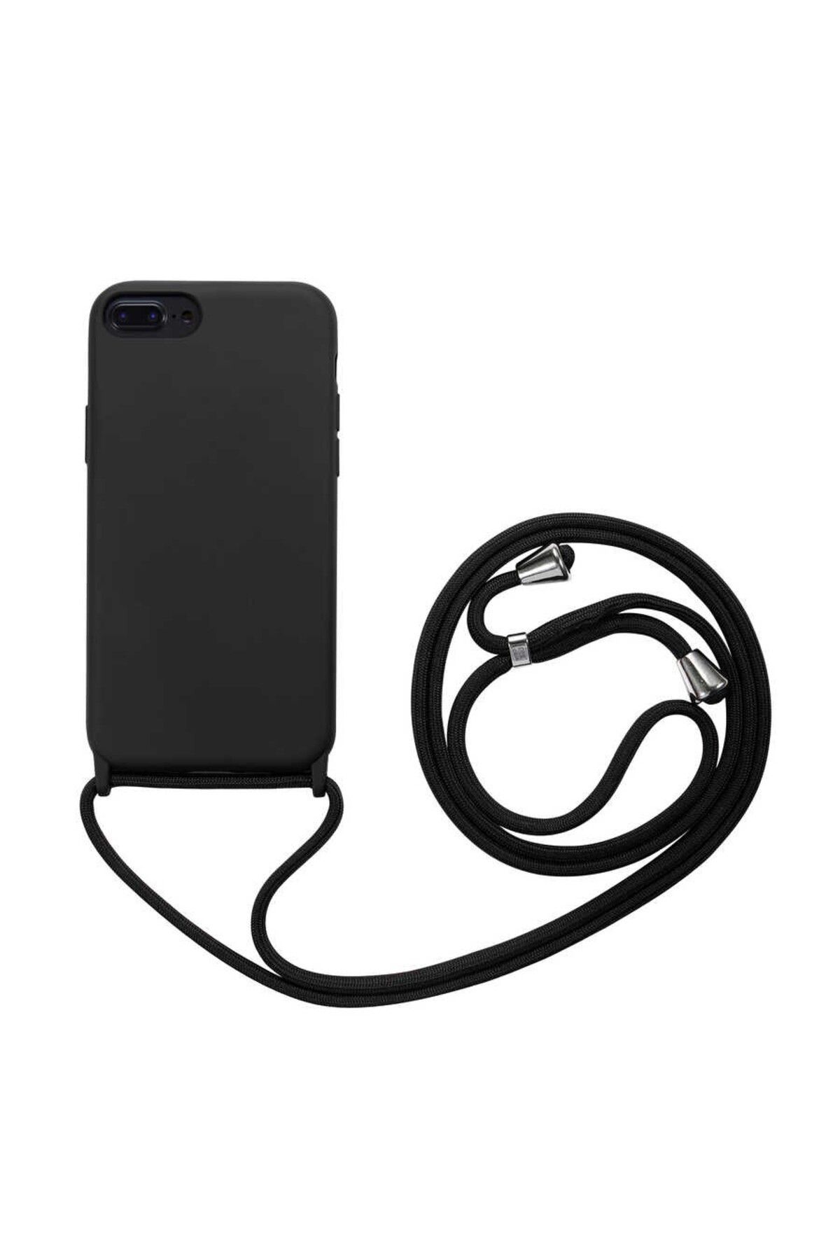 RONA STORE iphone 7 Plus/8 Plus Boyun Askılı İç Kısmı Kadife Ropi Seyahat Kılıfı  uyumlu