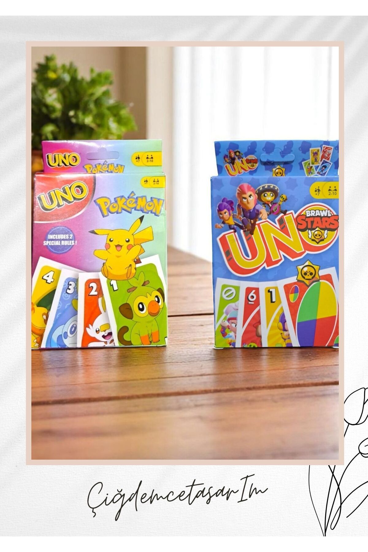 Atmaca Ticaret UNO Pokemon ve Brawl Stars Kartları 2 Paket