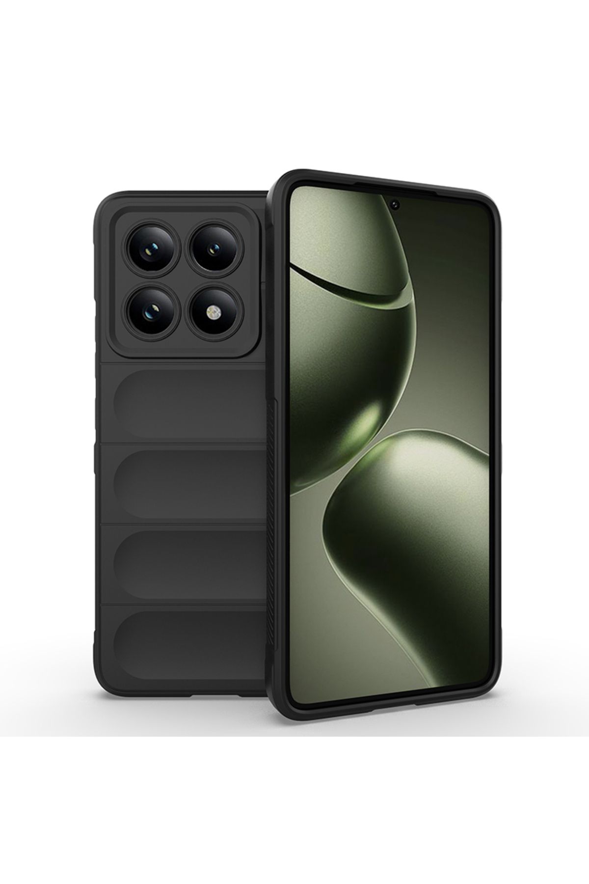 Strap U Xiaomi 14T Kılıf Esnek TPU Oyuklu Arka Yüzey Tasarımlı Etnik Silikon Kapak