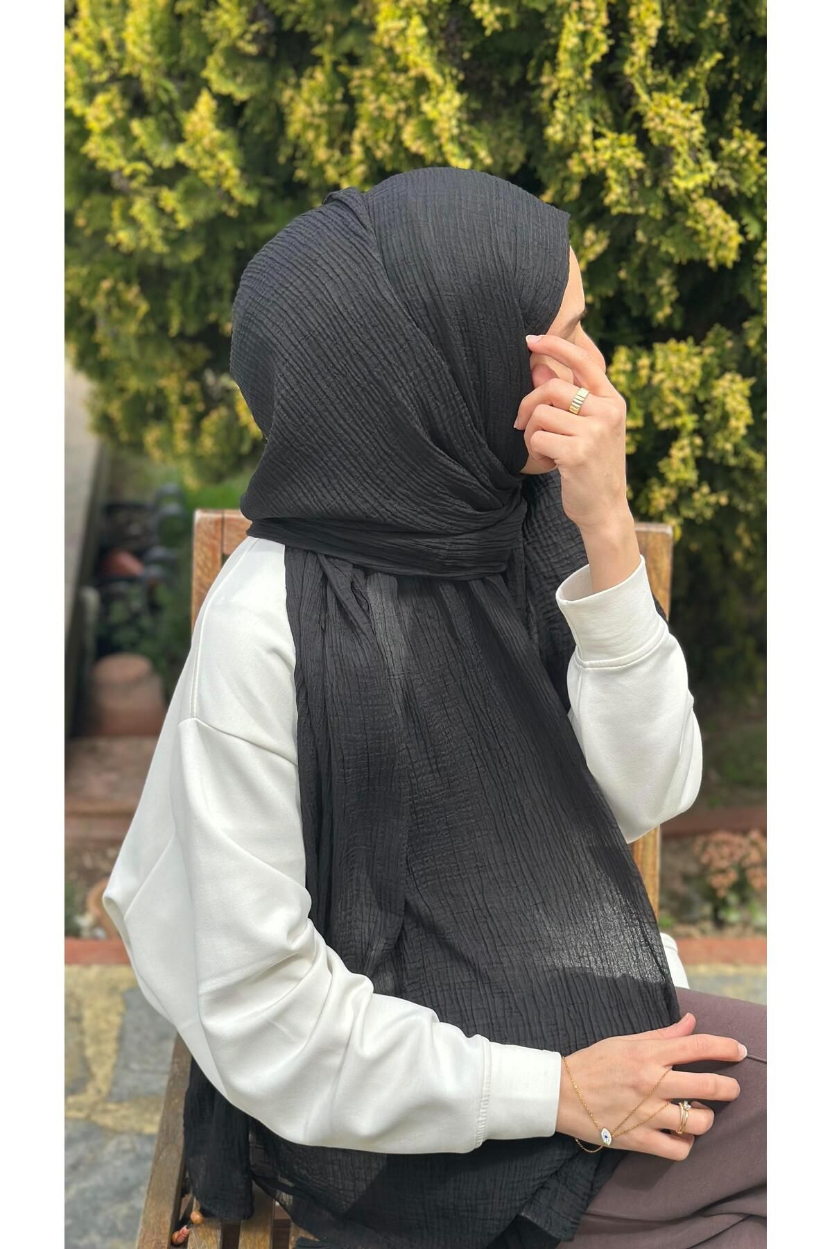 modayışığı Müslin Kumaş Siyah