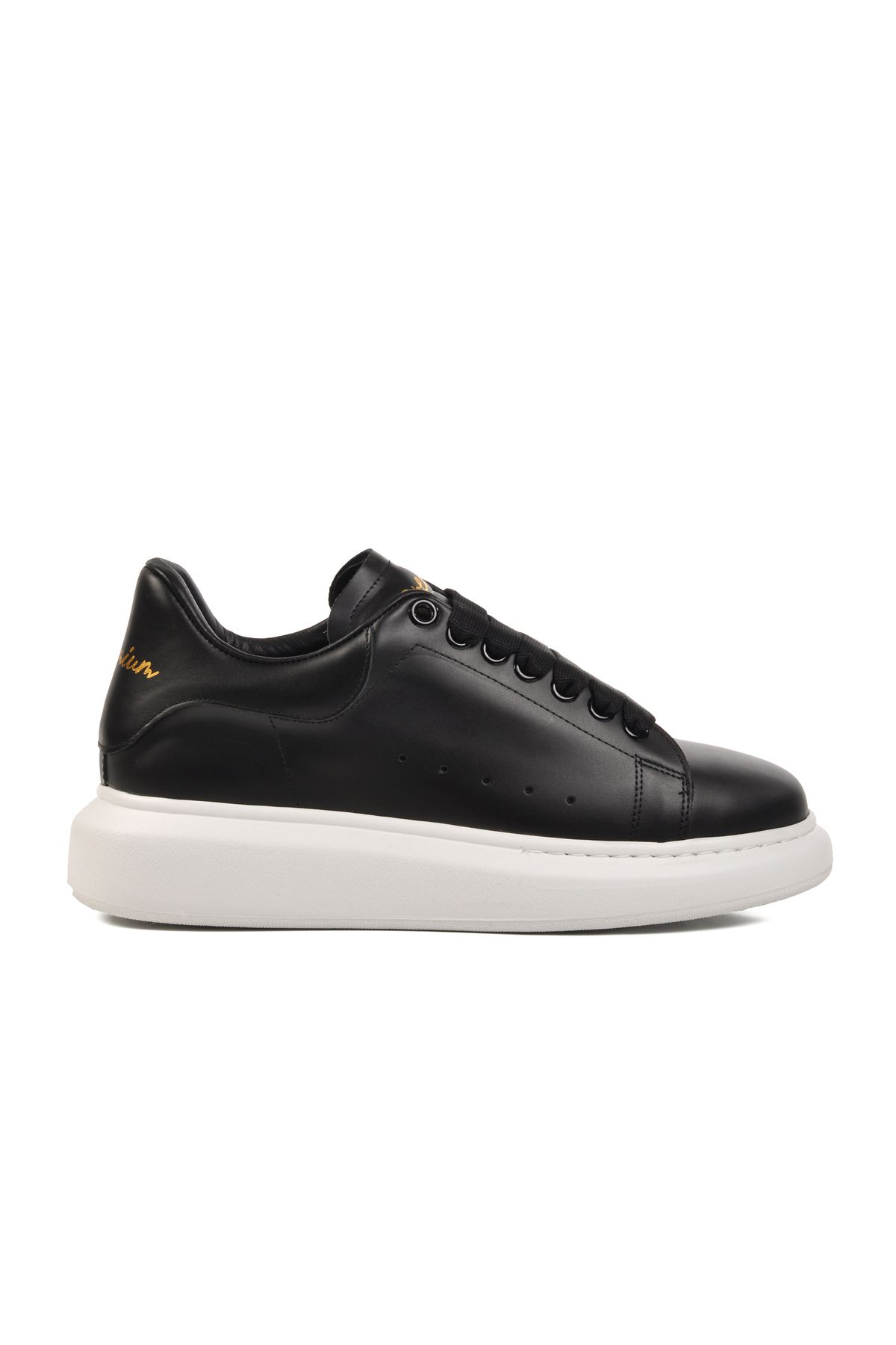 Aspor Siyah Beyaz Hakiki Deri Erkek Sneaker Premium