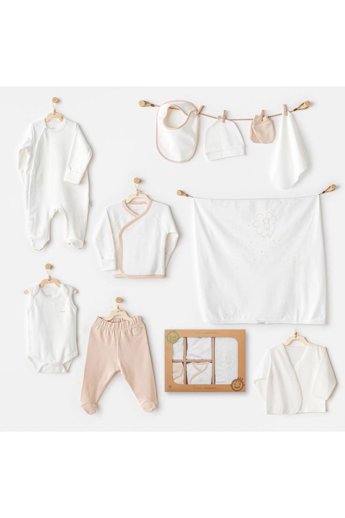 Shop58 Andywawa Ac25731 Organic Line 10'lu Hastane Çıkışı Ekru