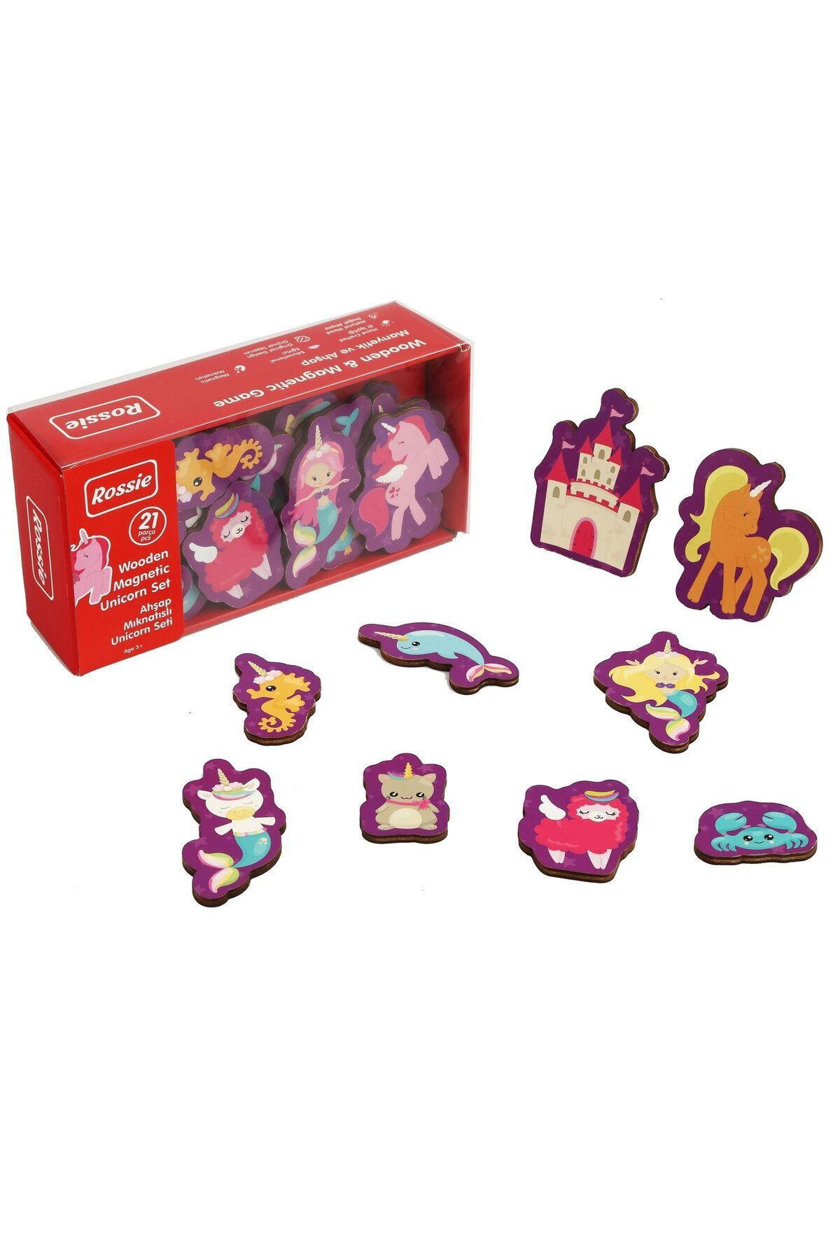 TimeStart Rossie Mıknatıslı Ahşap Unicorn Figürler