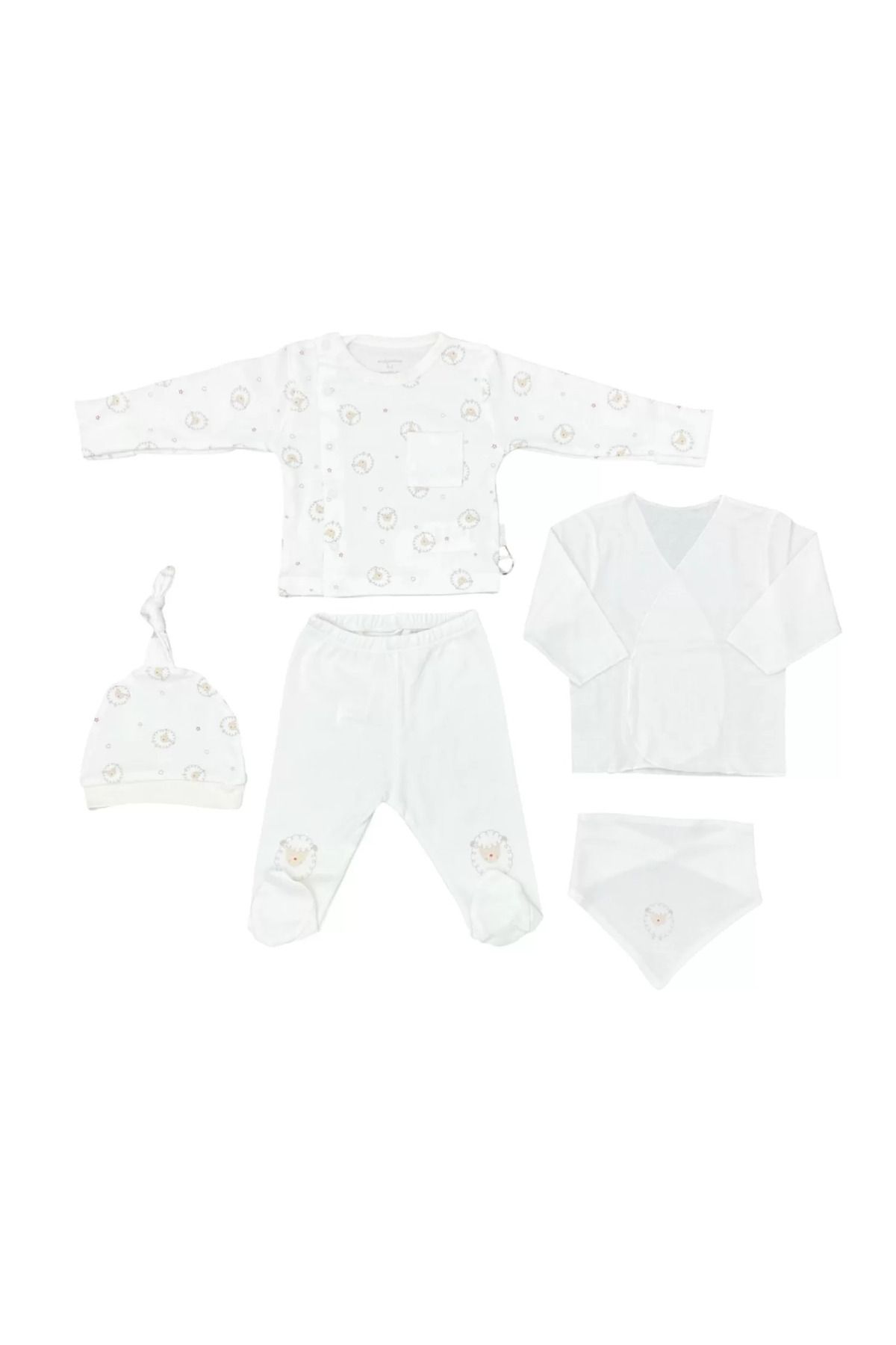 Shop58 Andywawa Ac25560 Newborn Set Tinny Ships 5'li Hastane Çıkışı Ekru