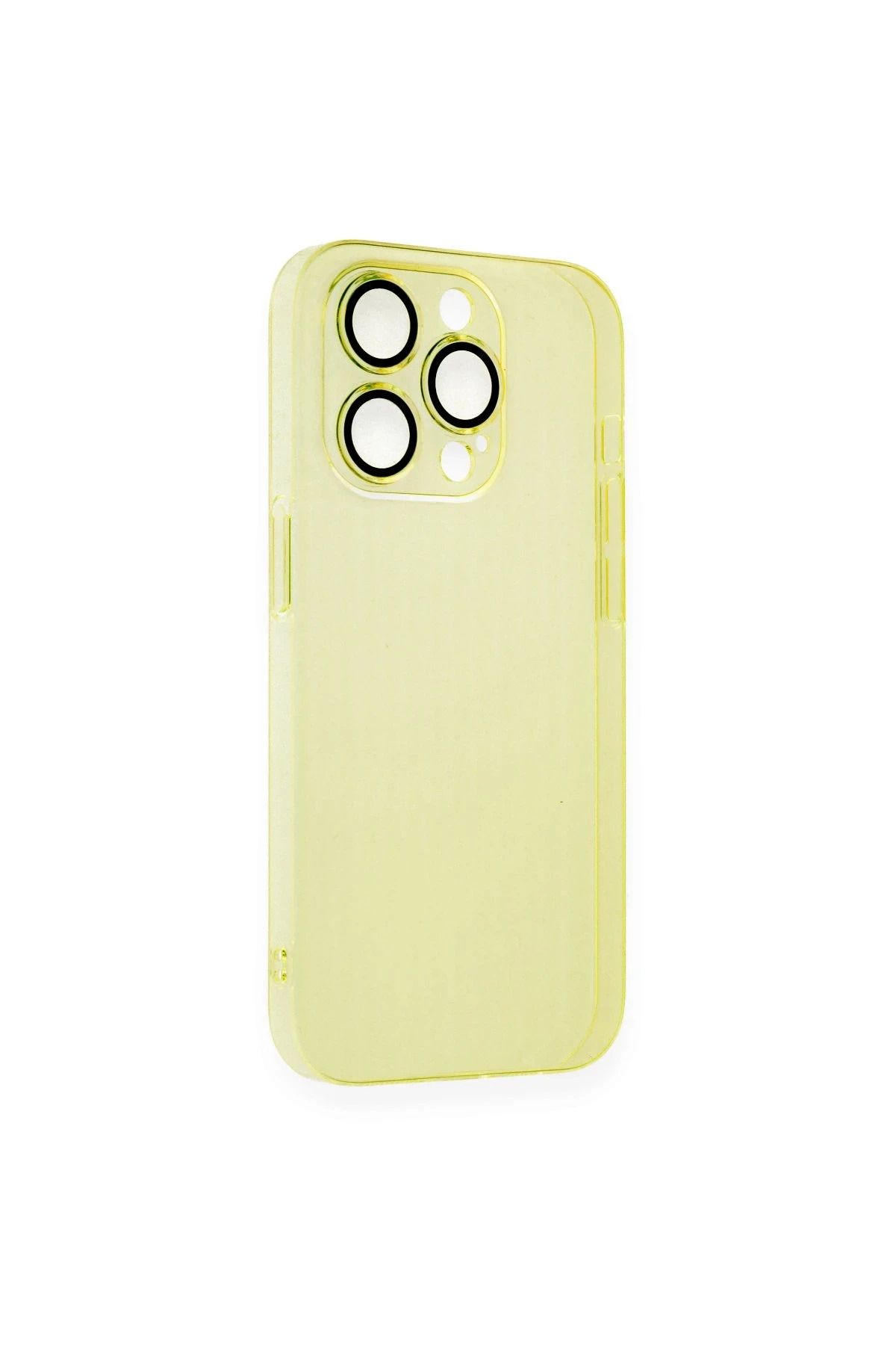 NewFace iPhone 14 Pro Kılıf Armada Lensli Kapak - Sarı SVLRS