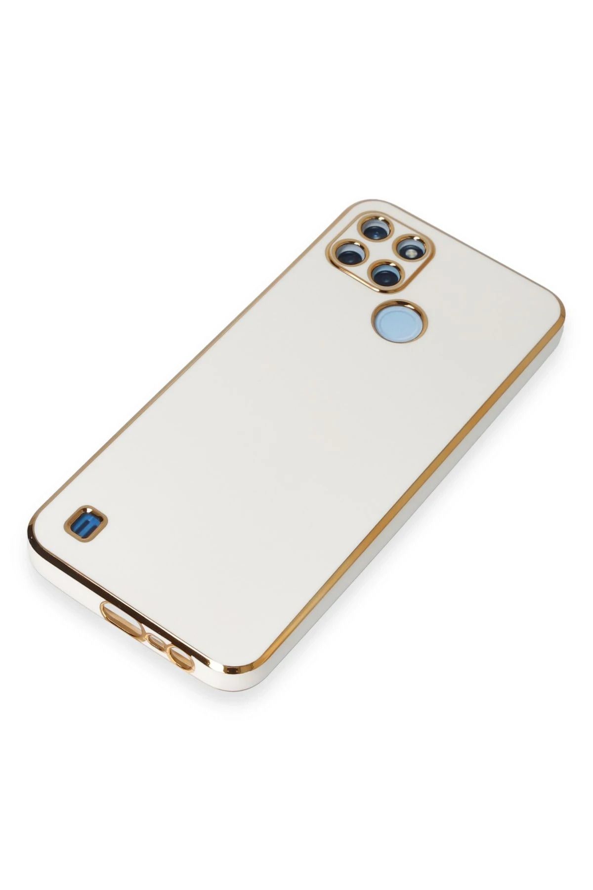 NewFace Realme C25Y Kılıf Volet Silikon - Beyaz FLKRY