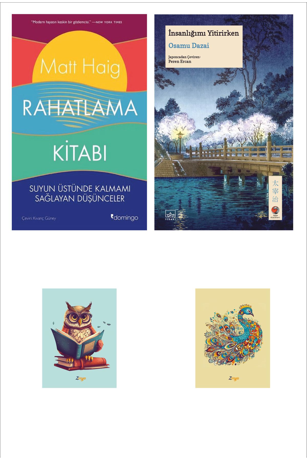 Dara Yayınları Kitap İnsanlığımı Yitirirken - Osamu Dazai - Rahatlama Kitabı Matt Haig (2 NOT DEFTERLİ)