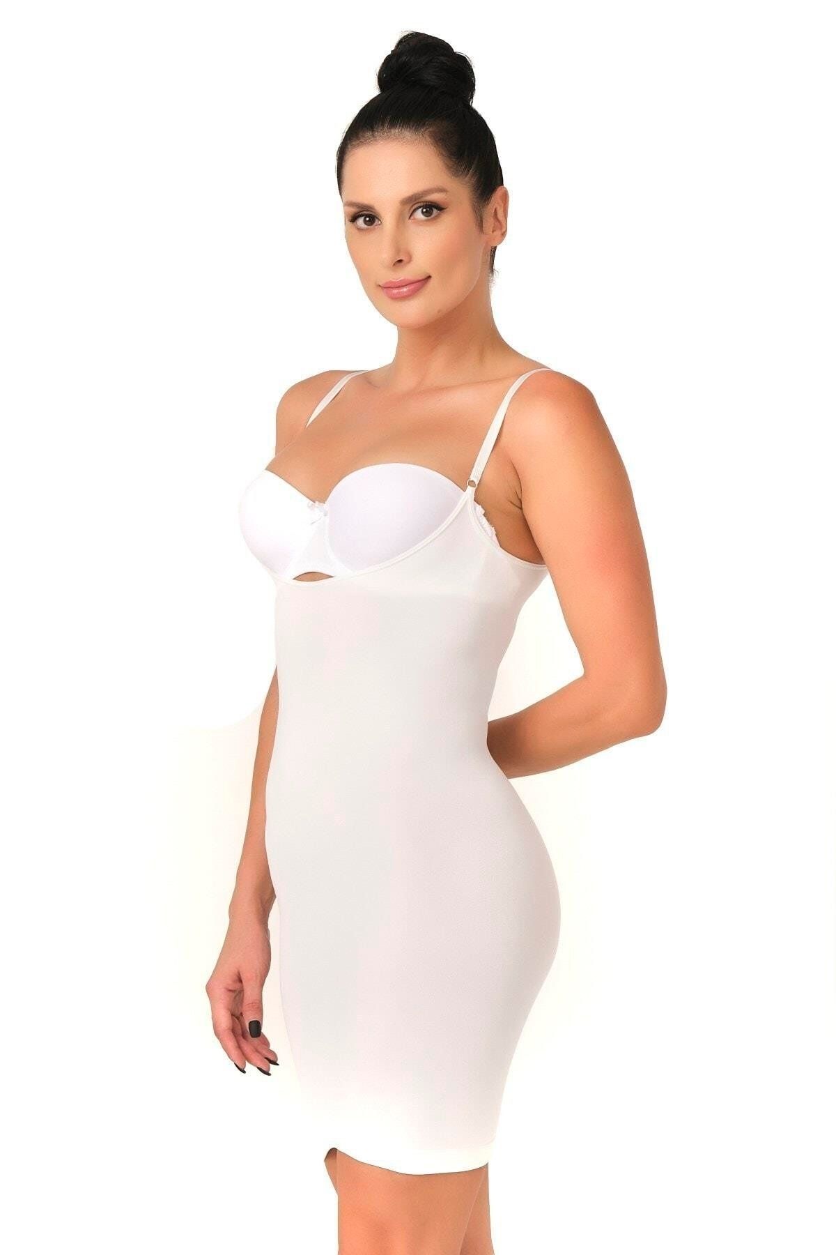Beruflic BEYAZ MI Angel 5060 Göğsü Açık Elbise Korse