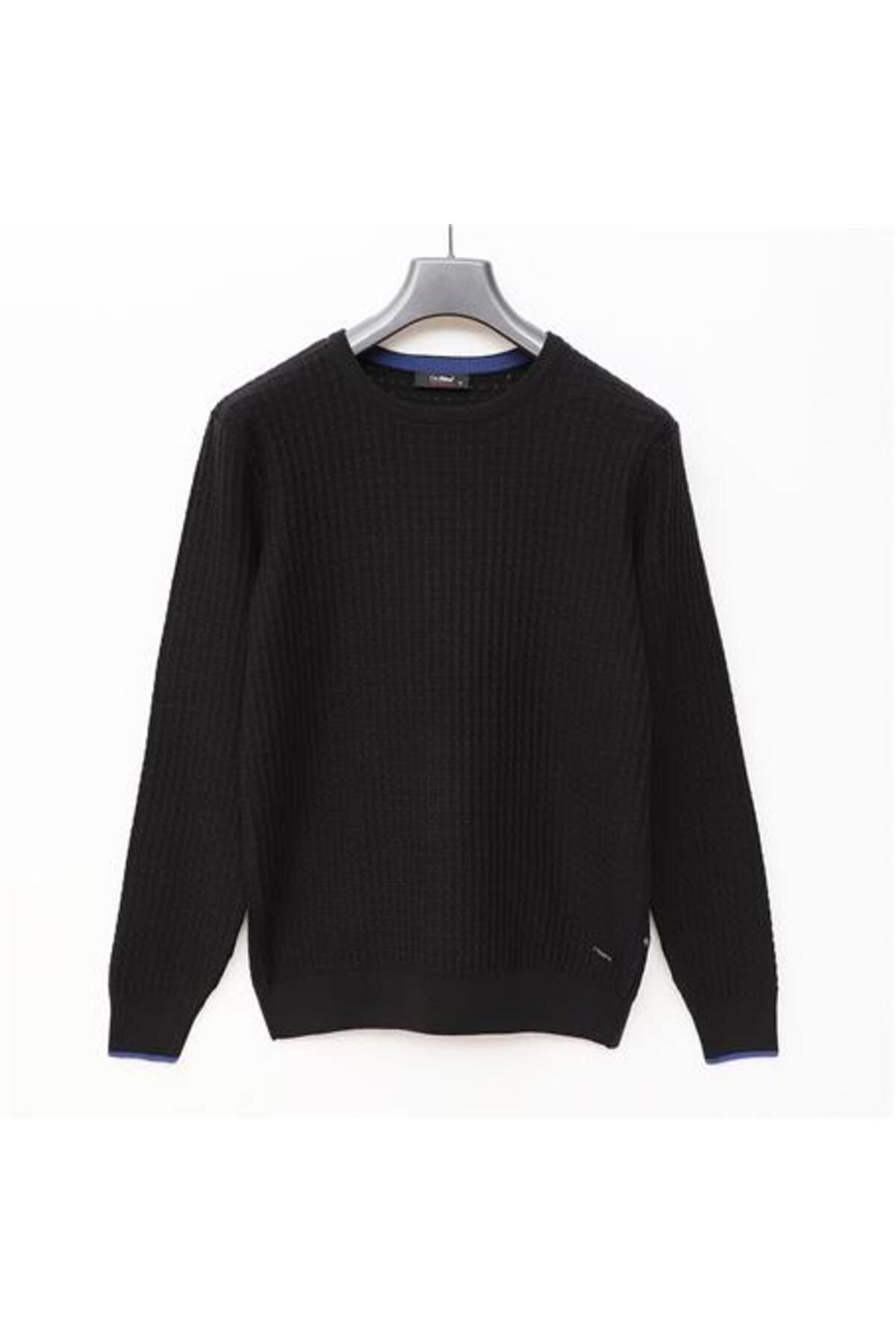 Shop58 Erkek Uzun Kol Bisiklet Yaka Kazak - 189031 - Siyah