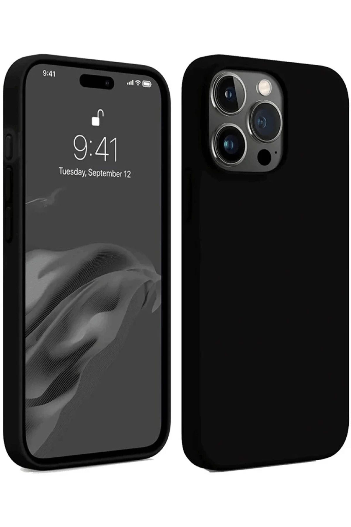 NewFace iPhone 15 Pro Kılıf First Silikon - Siyah SVLRS
