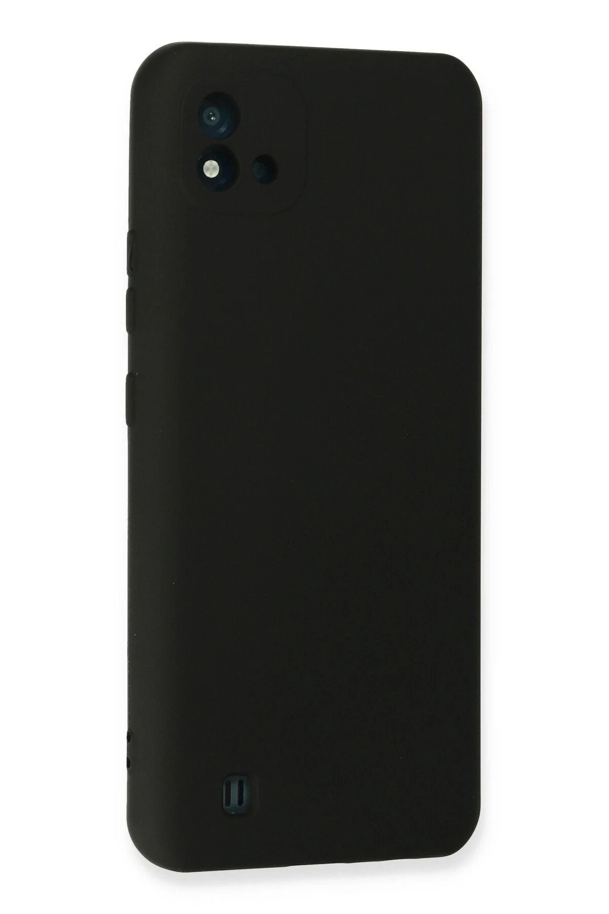 NewFace Realme C11 2021 Uyumlu  Kılıf Nano içi Kadife Silikon - Siyah GLSTD