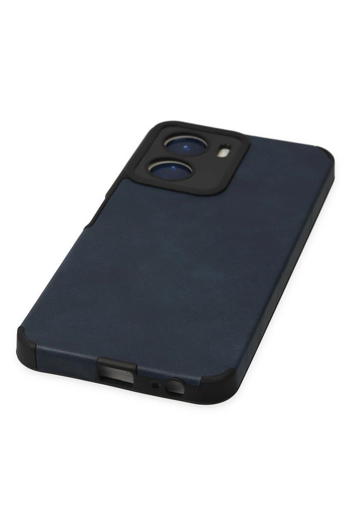 NewFace Vivo Y16 Kılıf Loop Deri Silikon - Lacivert SVLRS