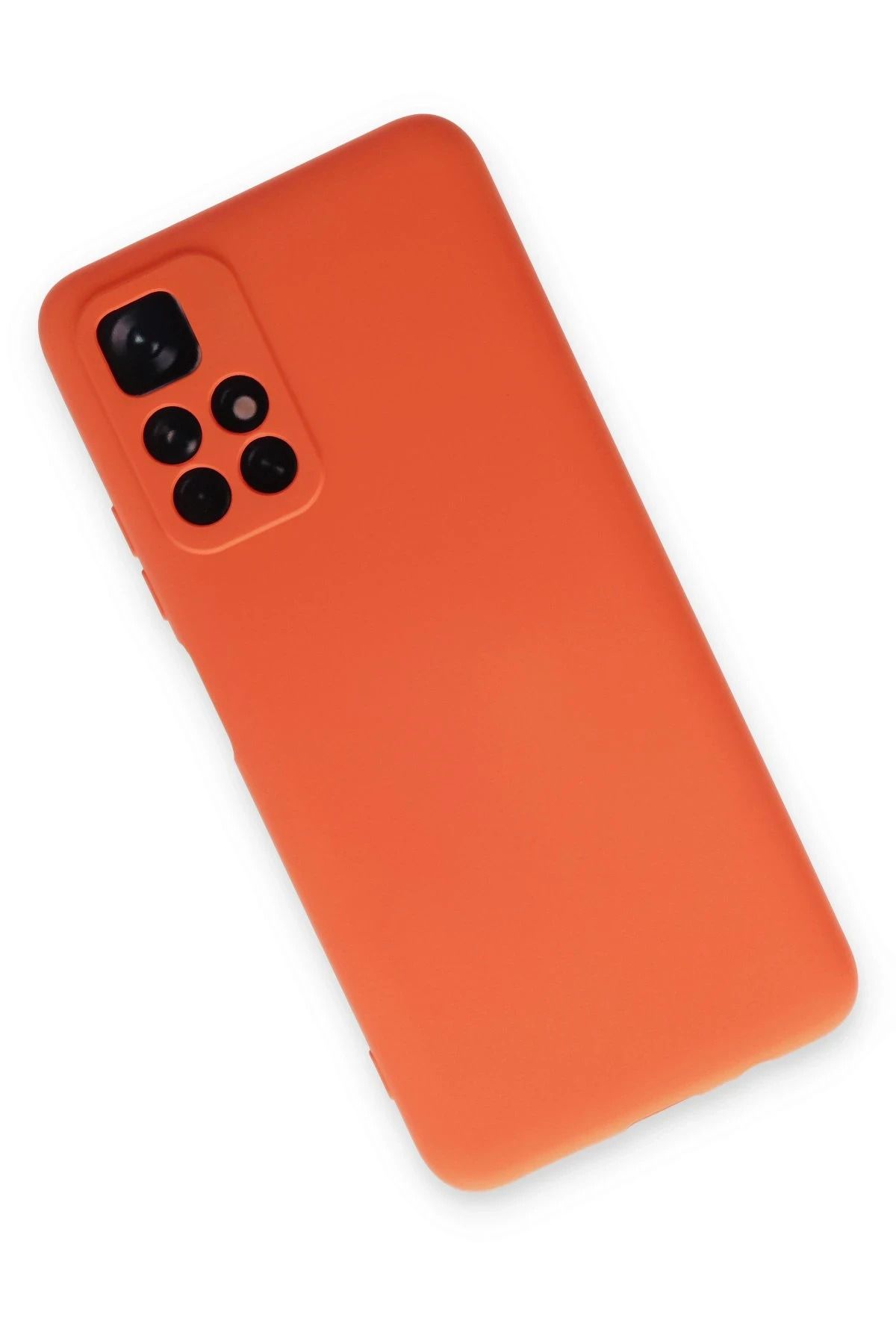 NewFace Xiaomi Redmi Note 11T Kılıf Nano içi Kadife Silikon - Turuncu WLZOR
