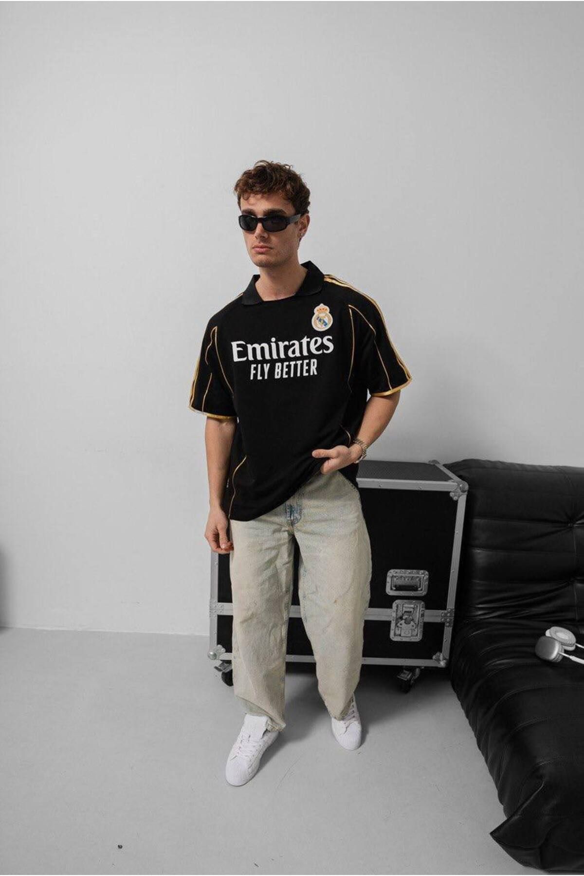 SENTİNEL WEAR MADRİD GOLD NAKIŞLI PREMIUM OVERSIZE T-SHIRT