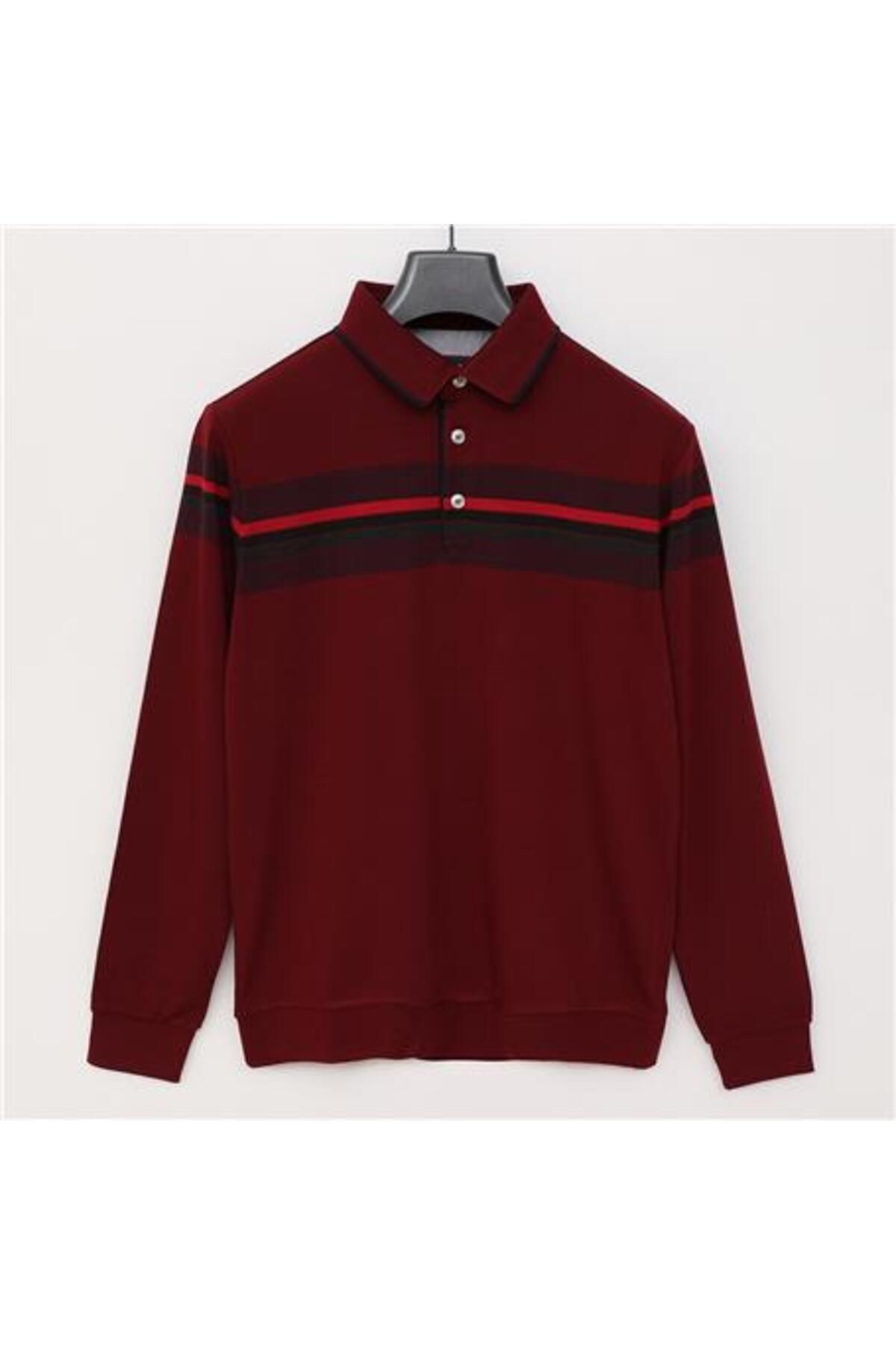 Shop58 Erkek Uzun Kol Polo Yaka Triko - CZT-136 - Bordo