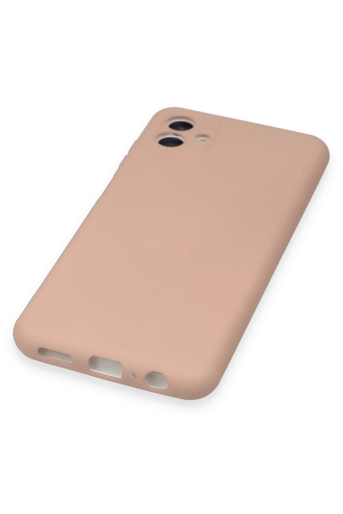 NewFace Galaxy A04 Uyumlu  Kılıf Nano içi Kadife Silikon - Pudra WLZOR