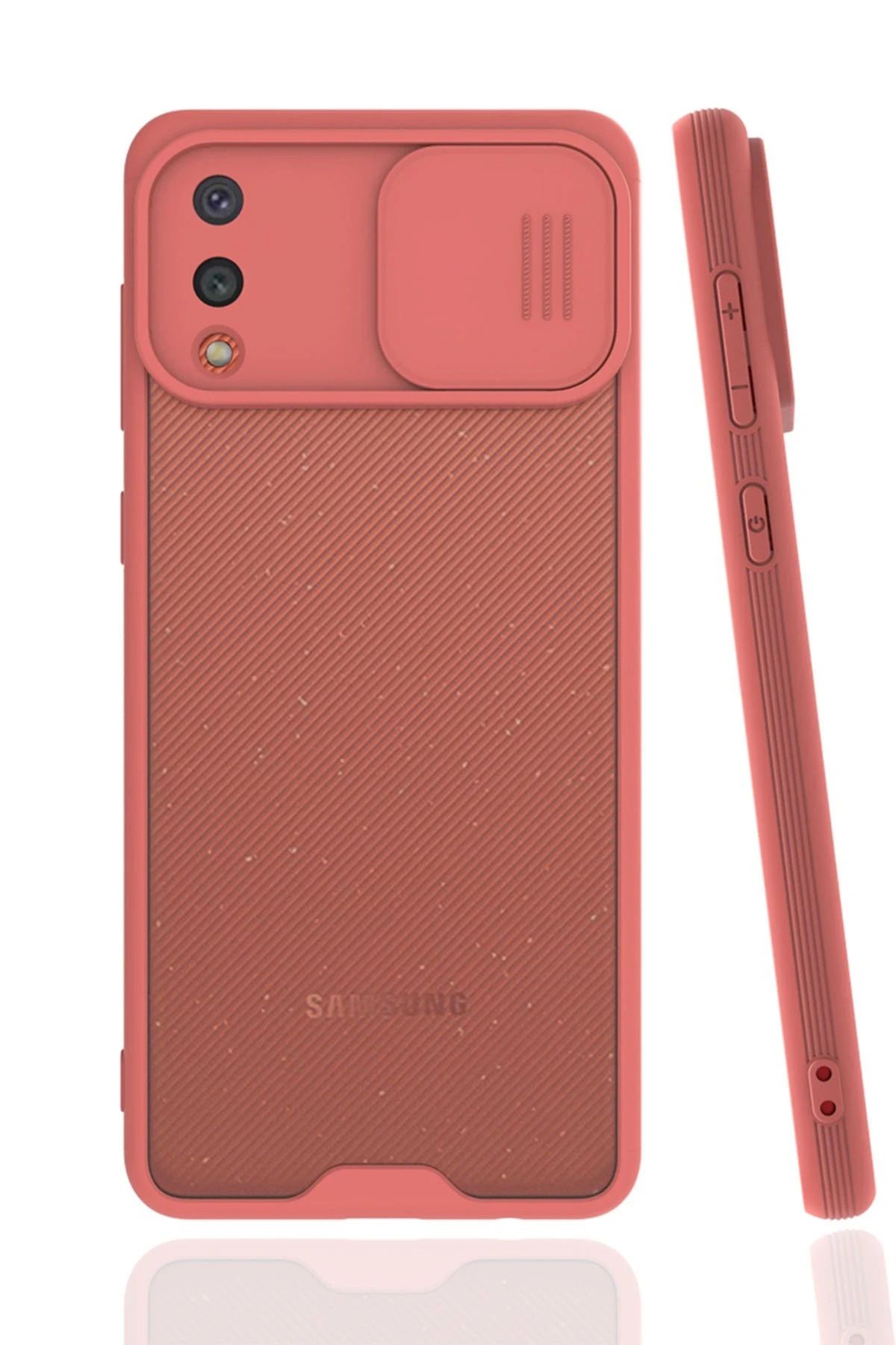 NewFace Samsung Galaxy A02 Kılıf Platin Kamera Koruma Silikon - Pembe FLKRY