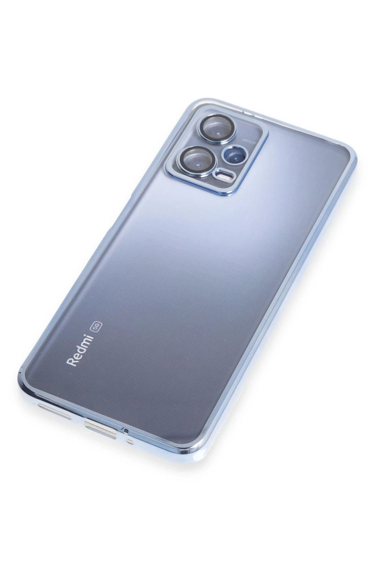 NewFace Xiaomi Redmi Note 12 5G Kılıf Lensli Silikon - Açık Mavi SVLRS