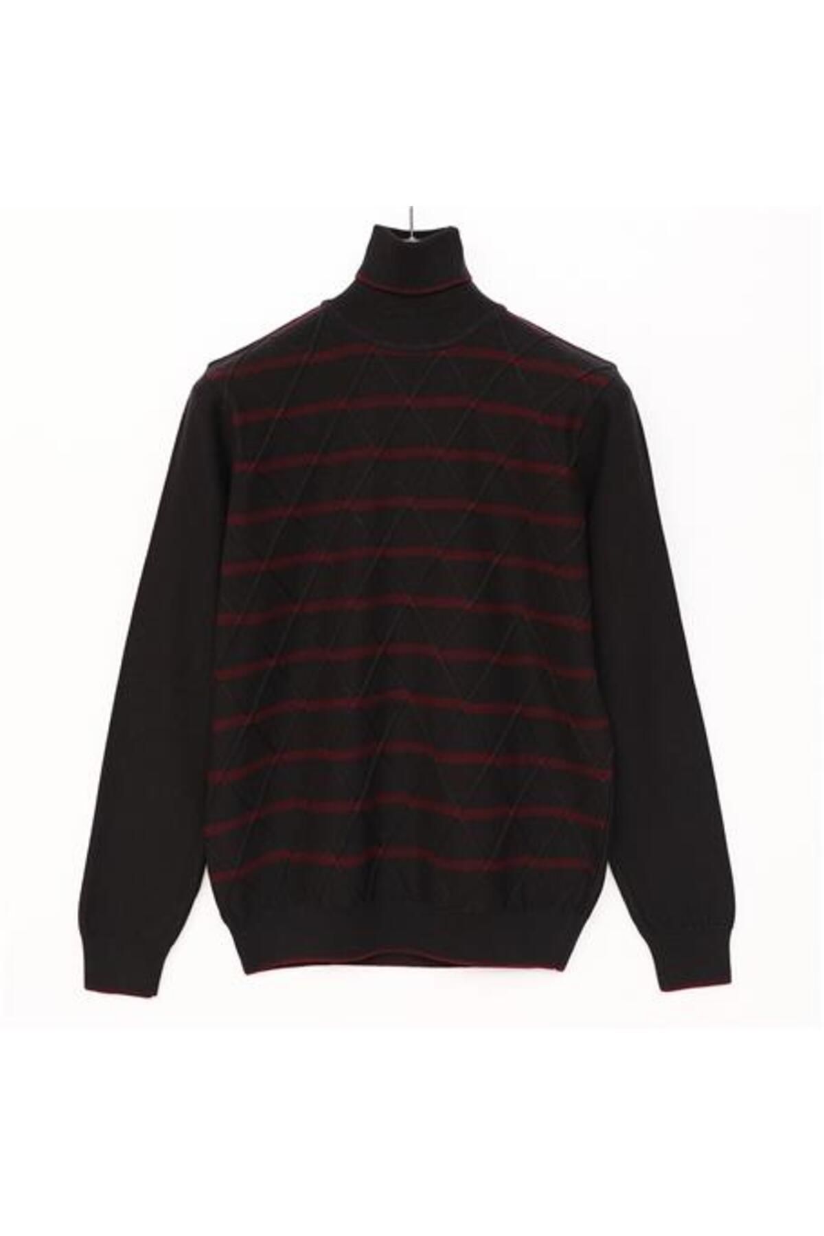 Shop58 Erkek Uzun Kol Balıkçı Yaka Triko Kazak - 189232 - Siyah