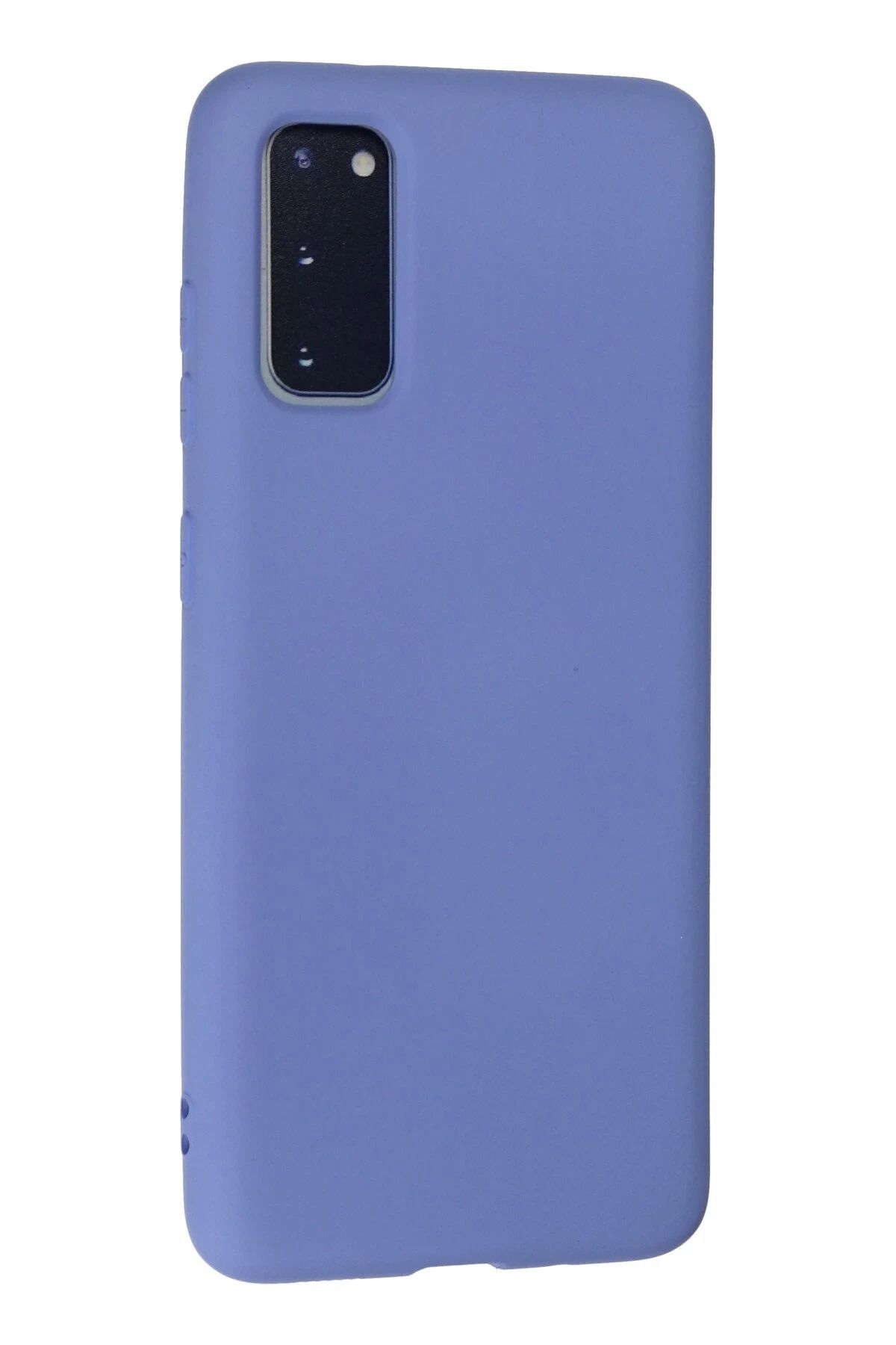 NewFace Galaxy S20 Kılıf uyumlu  Nano içi Kadife Silikon - Lila SVLRS