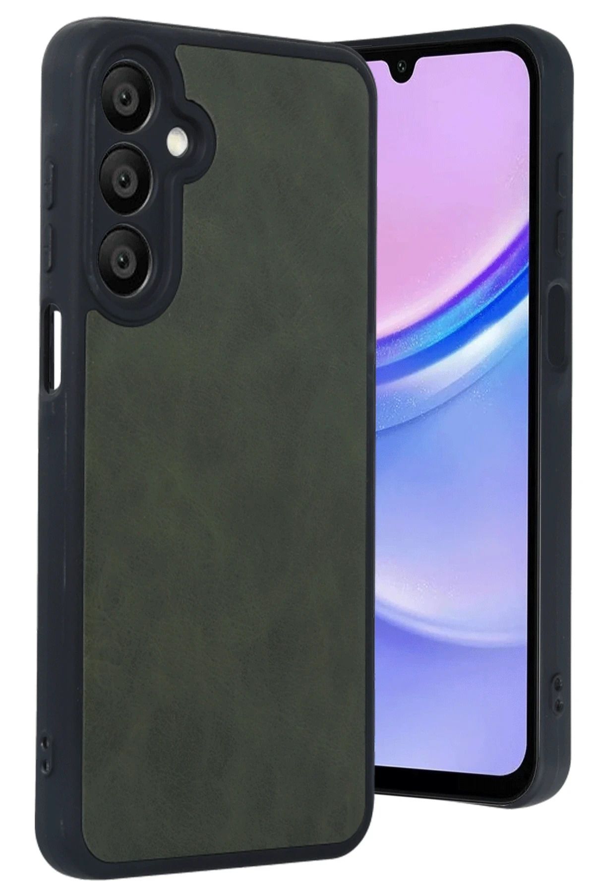 NewFace Samsung Galaxy A16 5G Kılıf Aras Deri Kapak - Koyu Yeşil WLZOR