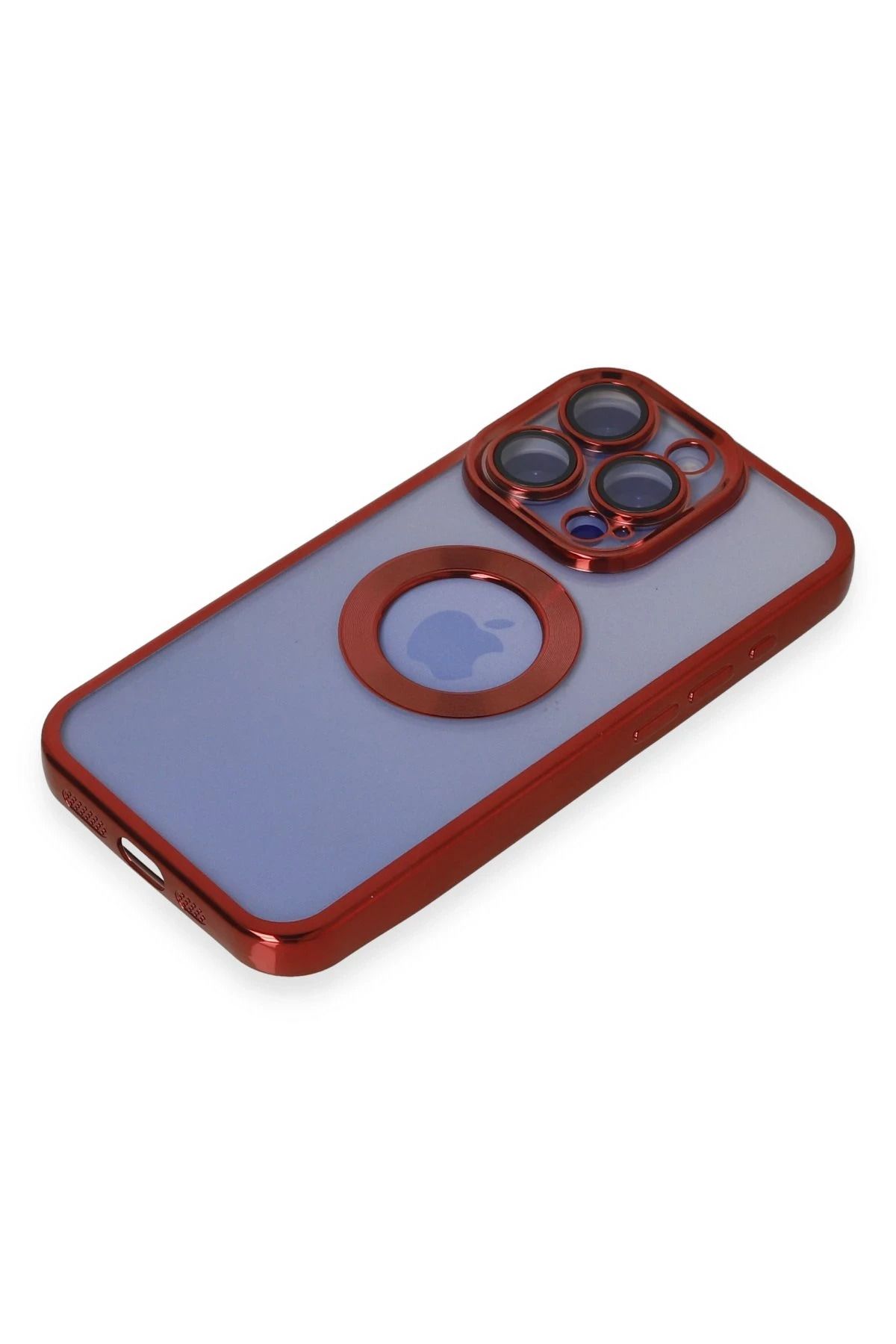NewFace iPhone 15 Pro Max Kılıf Slot Silikon - Kırmızı FLKRY