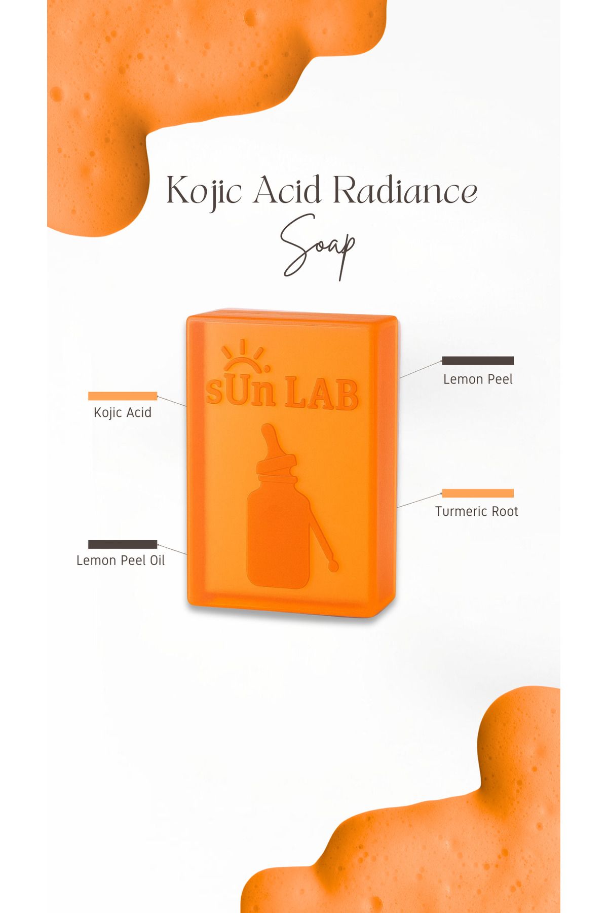 sun lab beauty care solution Antioksidan, Bariyer Güçlendirici, Canlandırıcı, Leke Karşıtı Kojic Asit Radiance Sabun 50gr