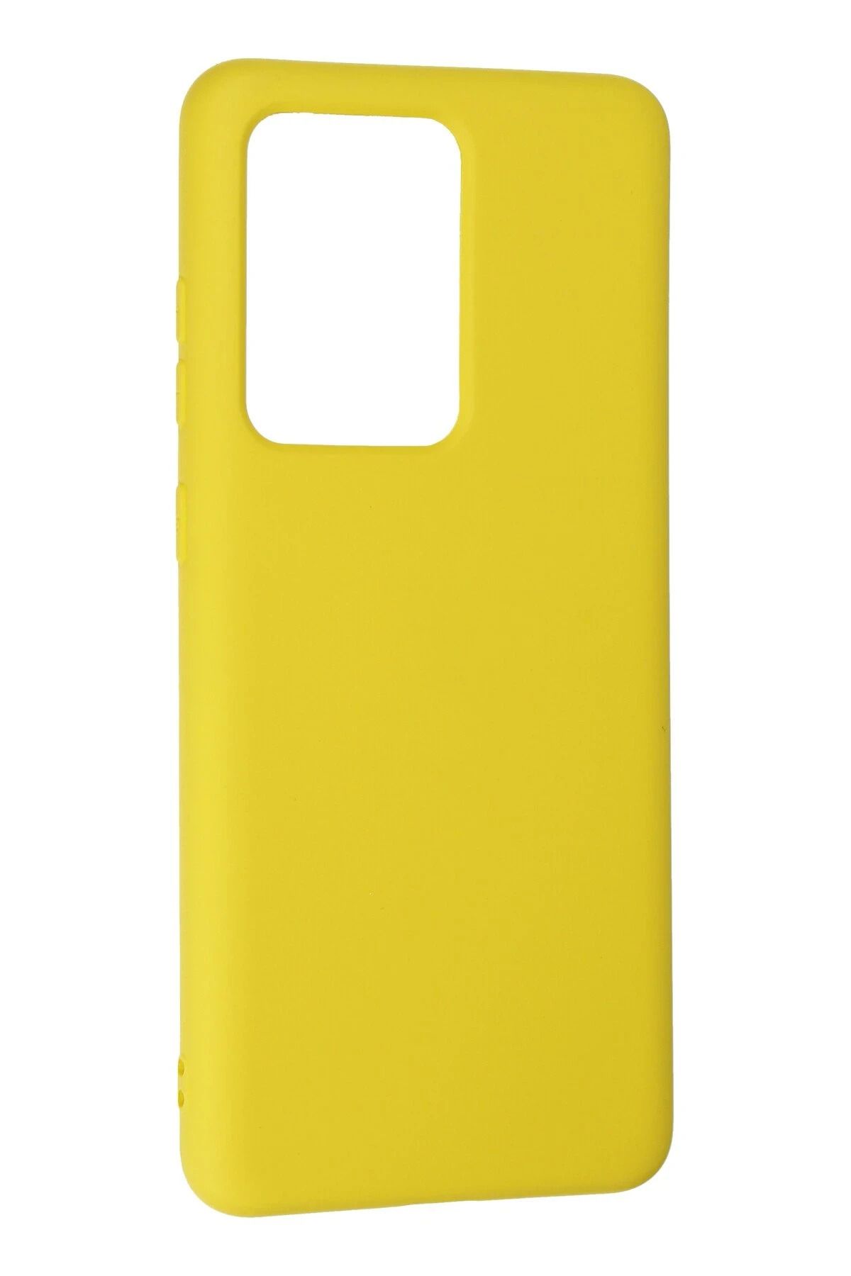 NewFace Galaxy S20 Ultra Uyumlu Kılıf Nano içi Kadife Silikon - Sarı SVLRS