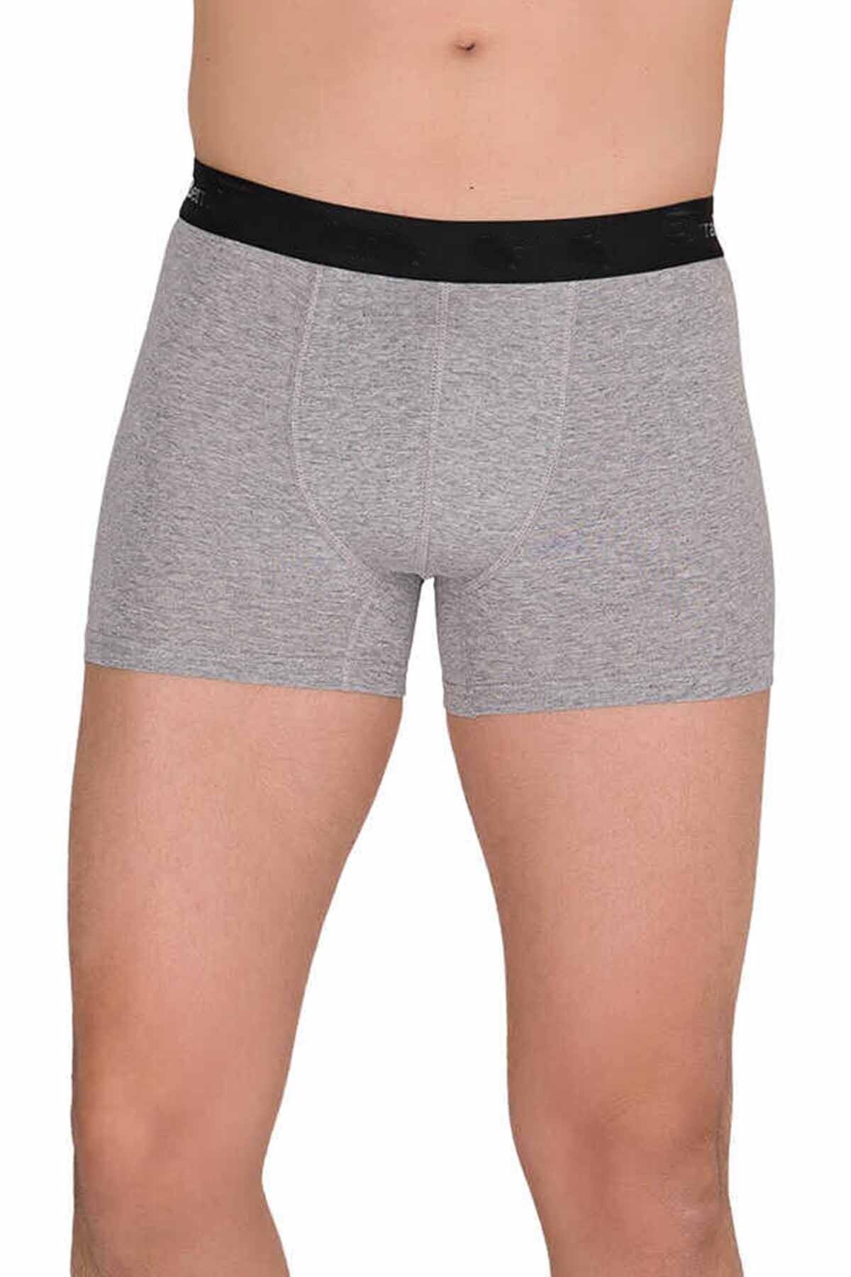 Shop58 Pamuk Modal Likralı Esnek Erkek Boxer Gri 4476B