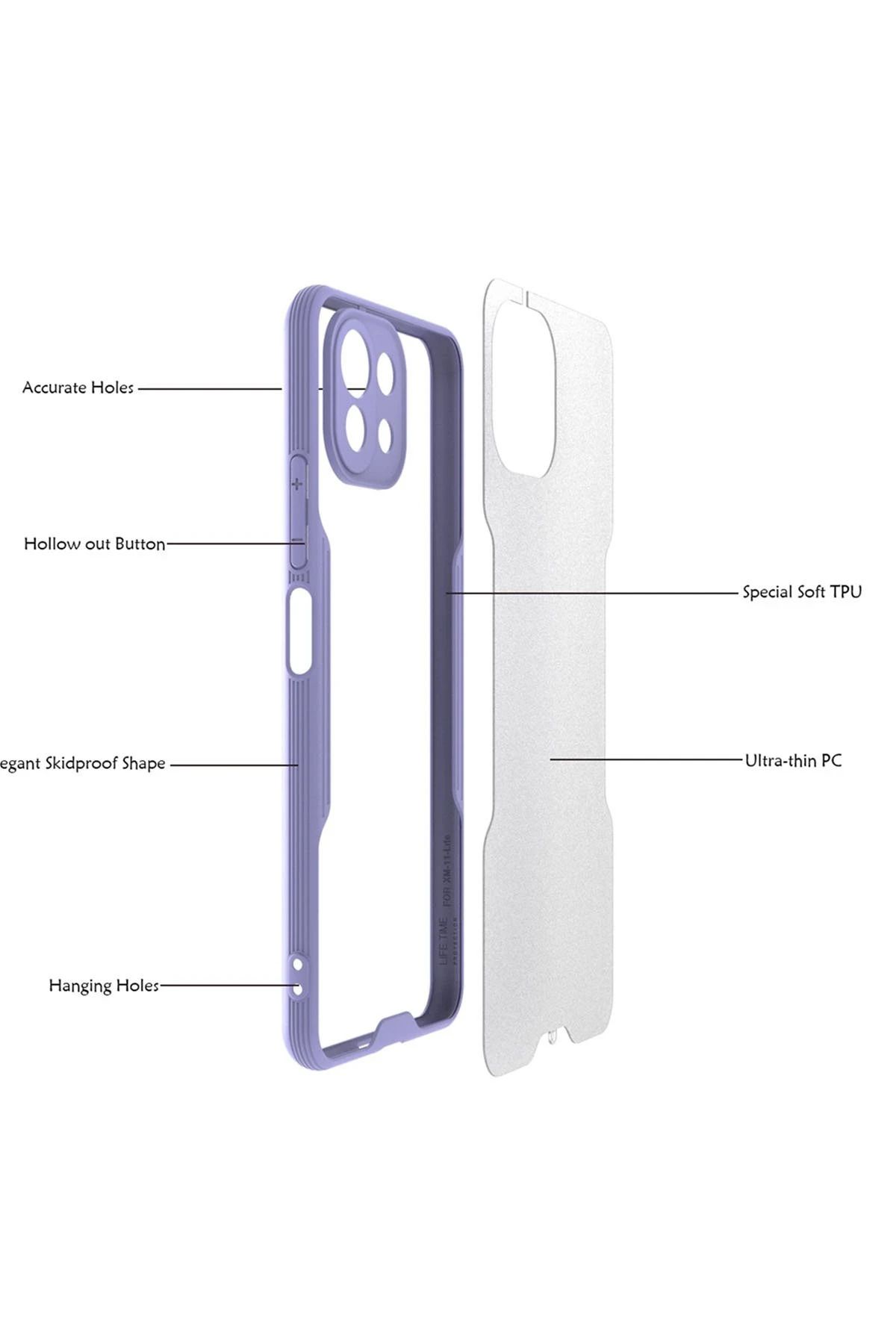 NewFace Xiaomi Mİ 11 Lite Kılıf Platin Silikon - Pembe SVLRS