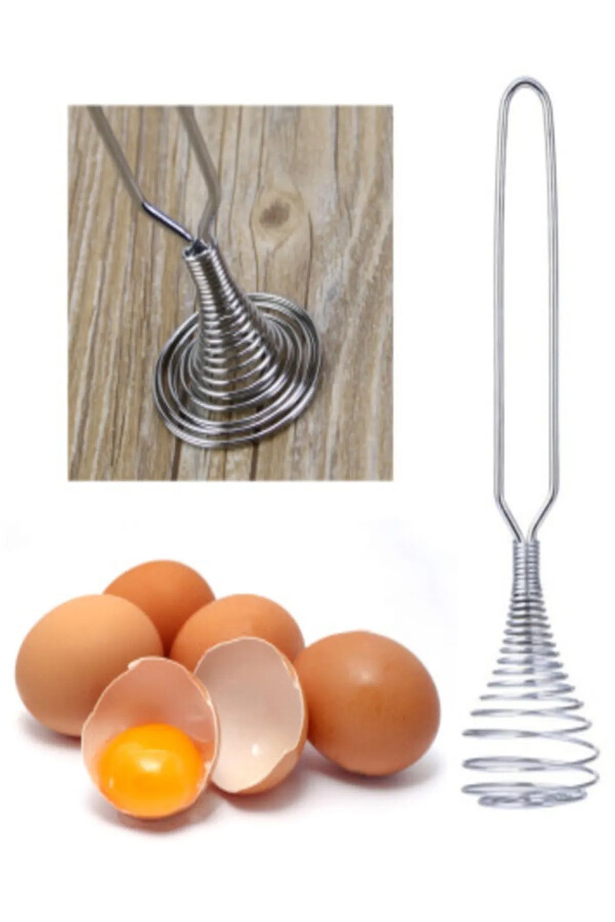 Shop58 Paslanmaz Metal Mini Yumurta Çırpıcı & Karıştırıcı