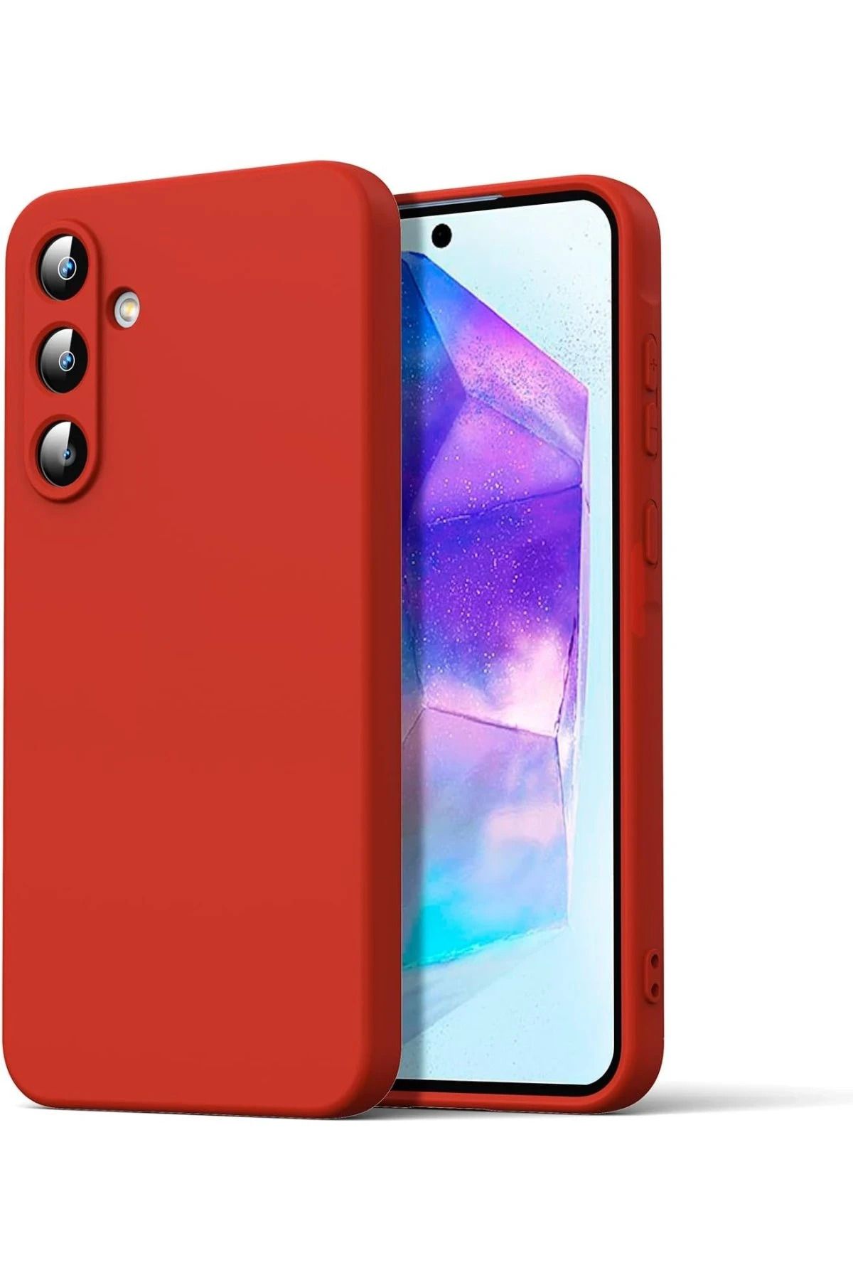 NewFace Galaxy A16 5G Kılıf Nano içi Kadife Silikon - Kırmızı SVLRS