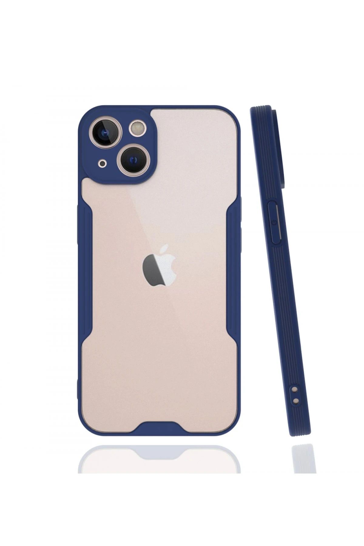 NewFace iPhone 13 Mini Kılıf Platin Silikon - Lacivert FLKRY