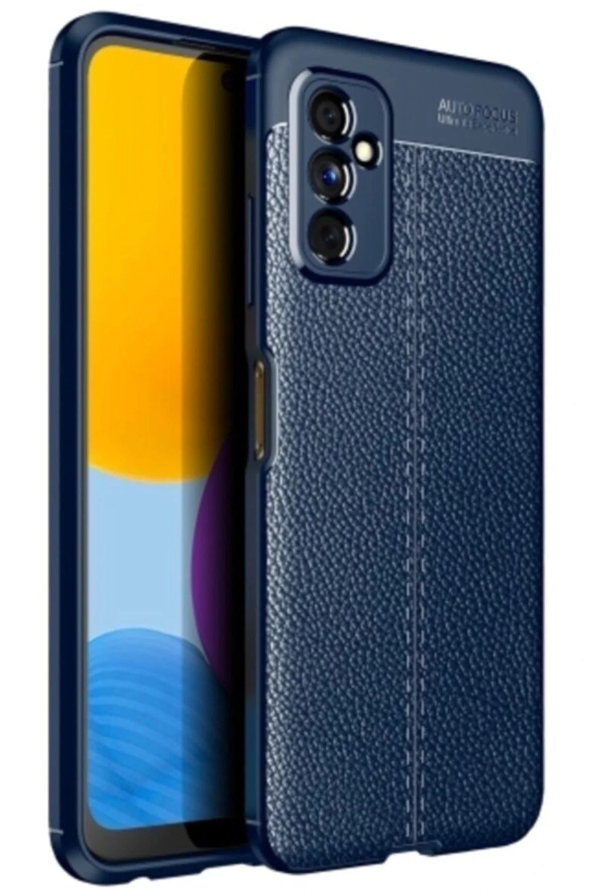 NewFace Samsung Galaxy M52 5G Kılıf Auto Focus Kapak - Lacivert SVLRS
