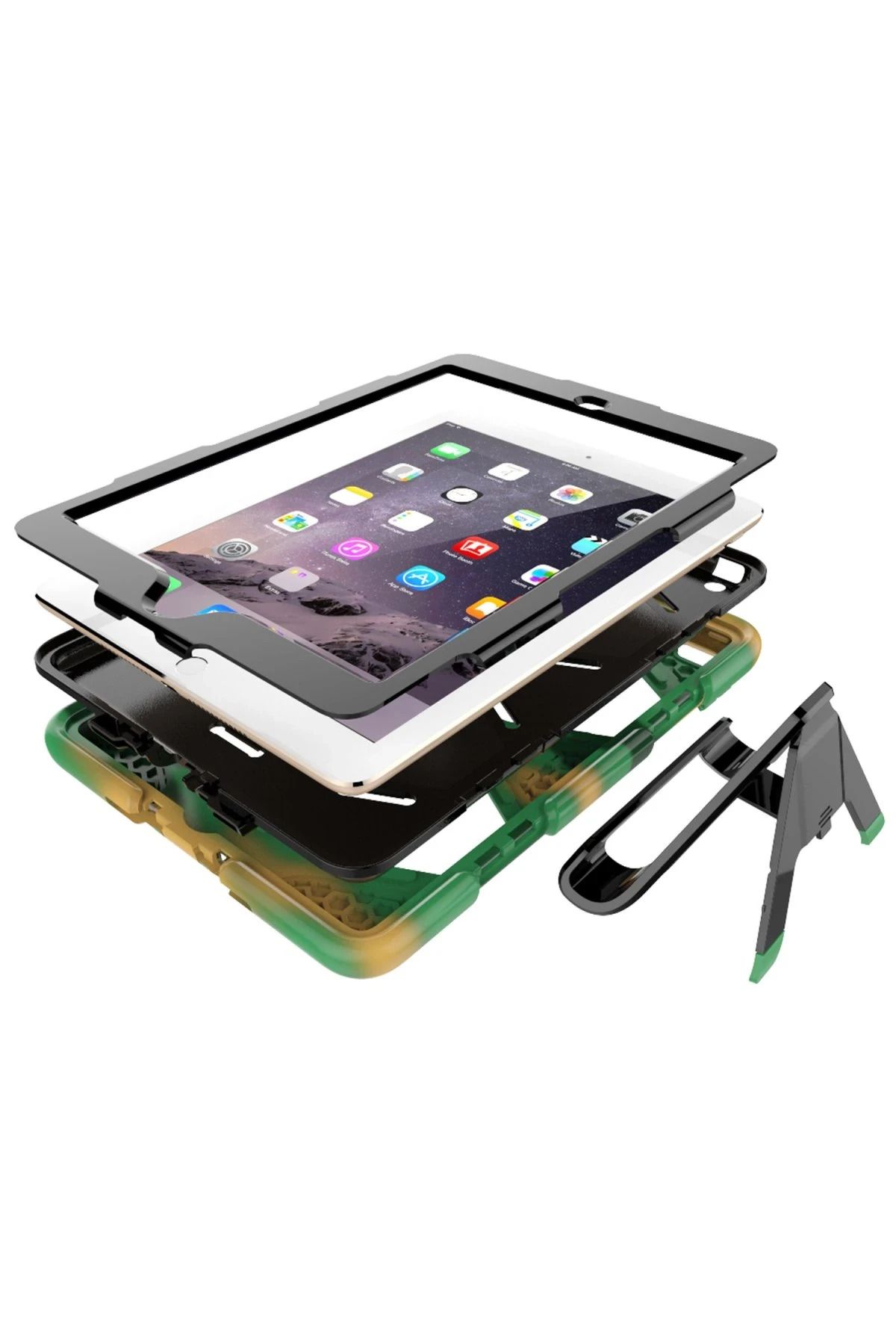 NewFace iPad 5 Air 9.7 Kılıf Griffin Tablet Kapak - Kamuflaj SVLRS