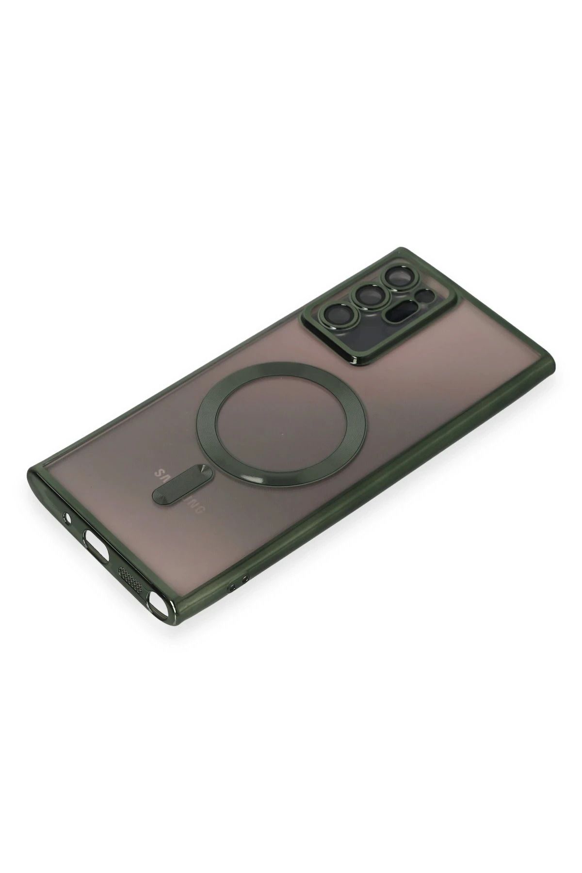 NewFace Samsung Galaxy Note 20 Ultra Kılıf Kross Magneticsafe Kapak - Koyu Yeşil SVLRS