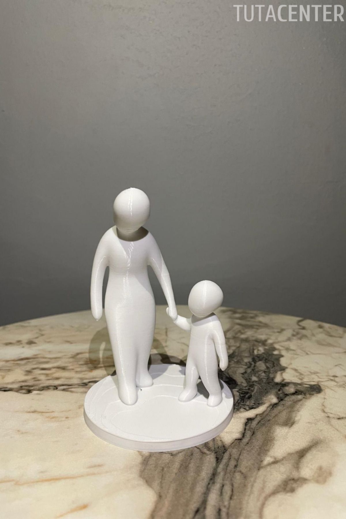 TUTACENTER Anne ve Çocuk İlk Adımlar Dekoratif Biblo Yürümeye Başlayan Çocuk Biblo