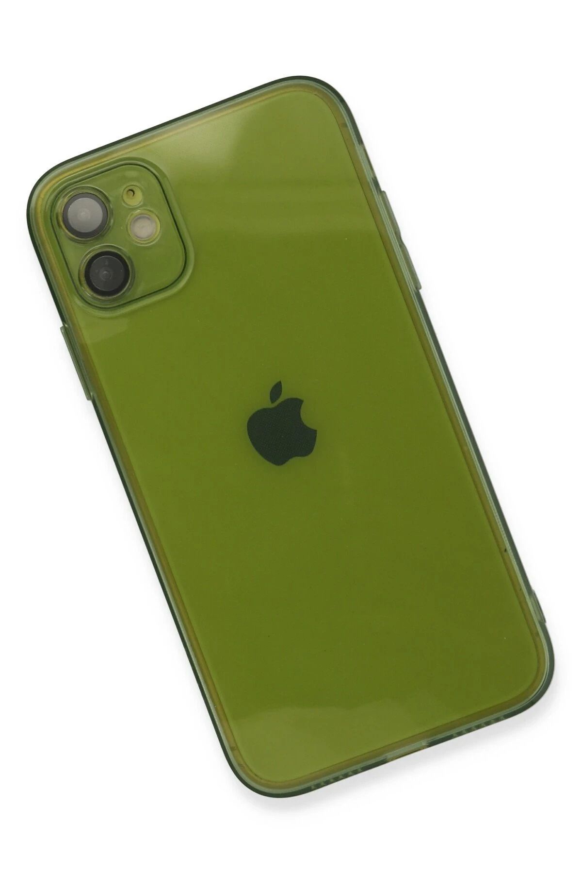 NewFace iPhone 12 Kılıf Fly Lens Silikon - Yeşil SVLRS