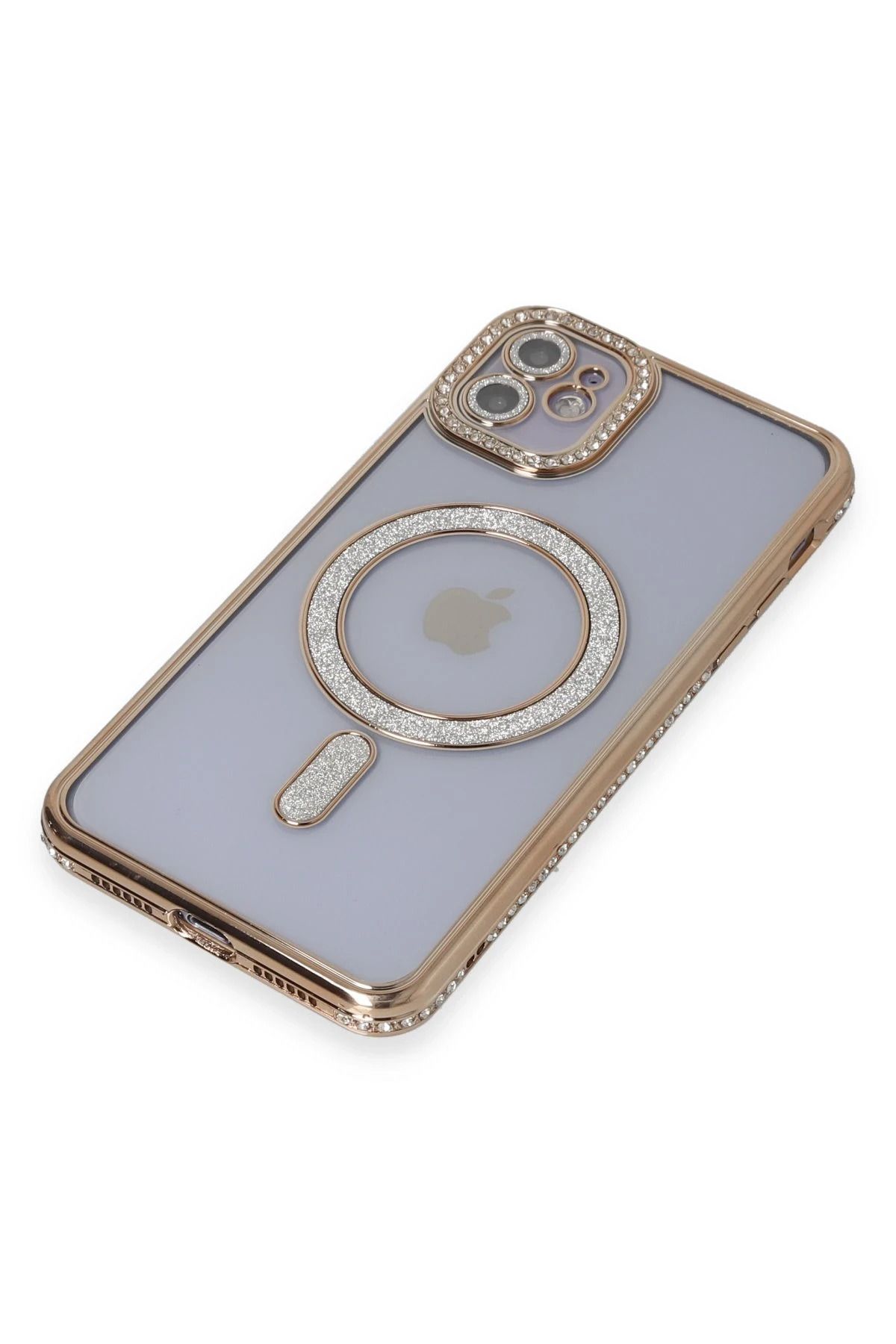 NewFace iPhone 11 Kılıf Joke Simli Magneticsafe Kılıf - Gold SVLRS