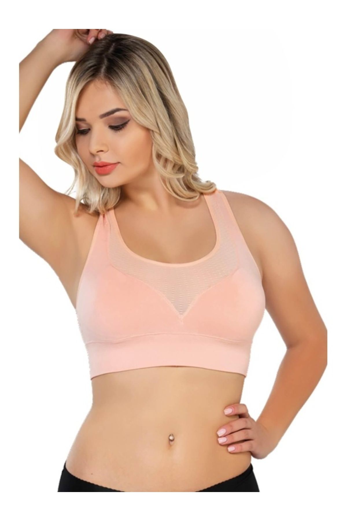 kapsulavm PUDRA MI Emay 4027 Seamless Tül Pedli Toparlayıcı Büstiyer