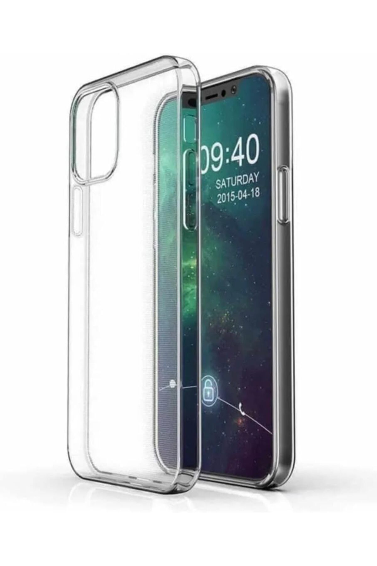 ÇAĞUR çağur iPhone 12 Mini İle Uyumlu Tam Korumalı Tıpalı Kılıf, 12 Mini Kılıfı Şeffaf A Kalit