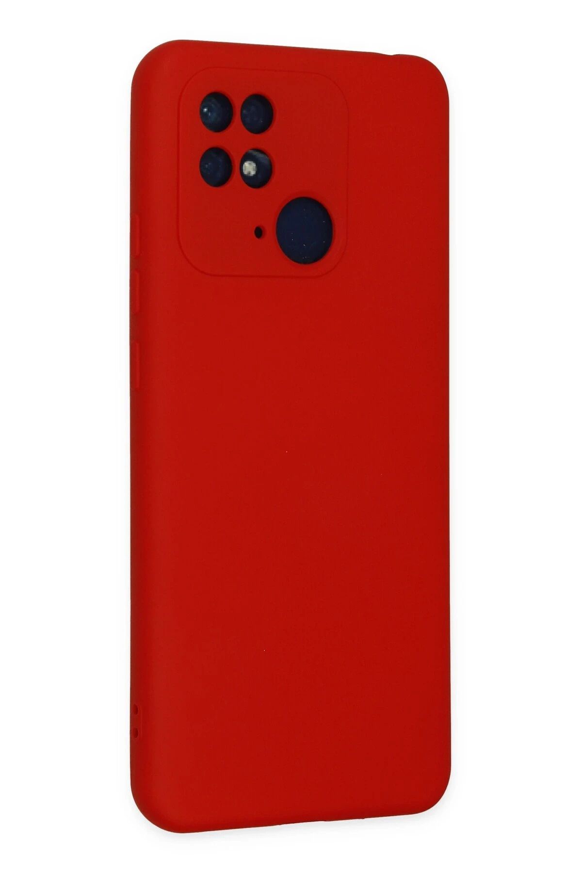 NewFace Xiaomi Redmi 10C Uyumlu Kılıf Nano içi Kadife Silikon - Kırmızı SVLRS