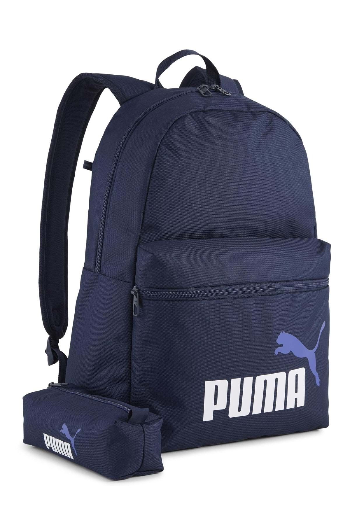 Puma Phase BackPack Set 091191-03 Kalemlikli Çanta Unisex Sırt Çantası LACİVERT