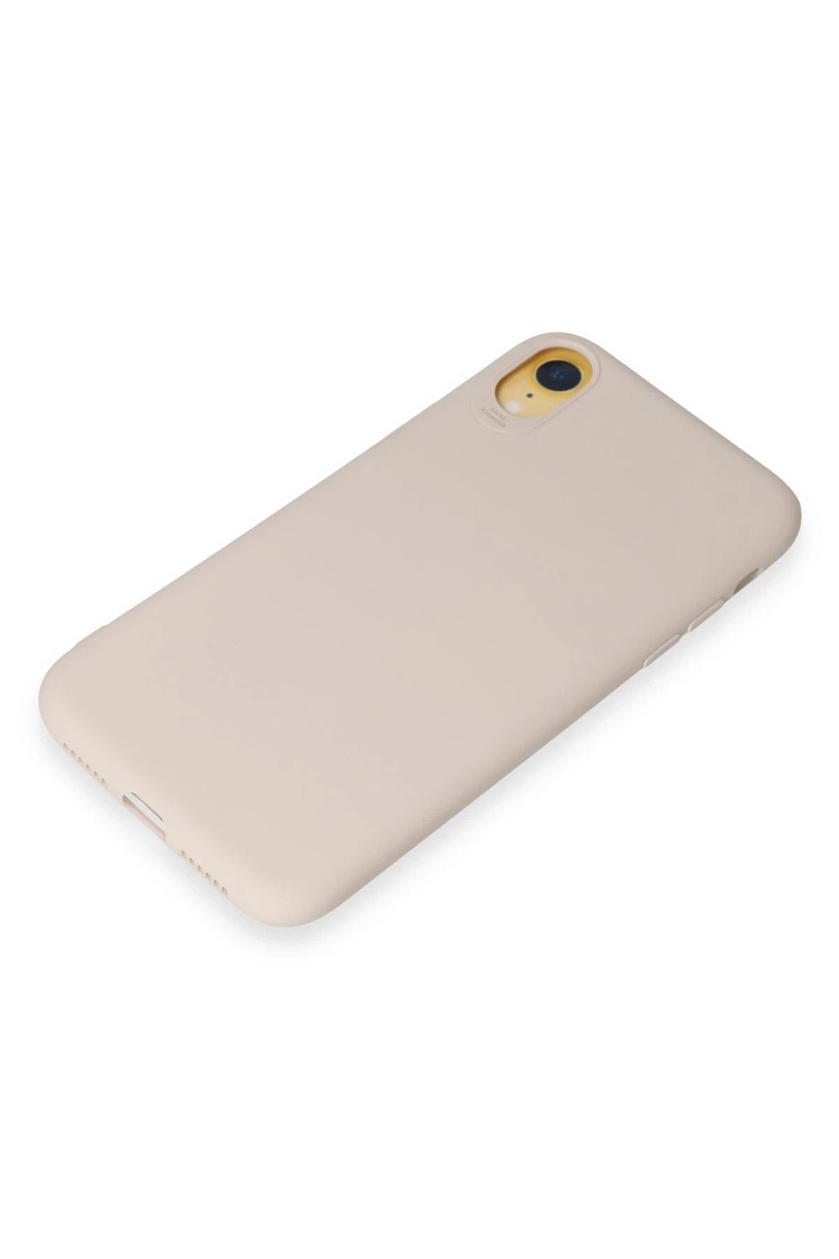 NewFace iPhone XR Kılıf First Silikon - Krem SVLRS