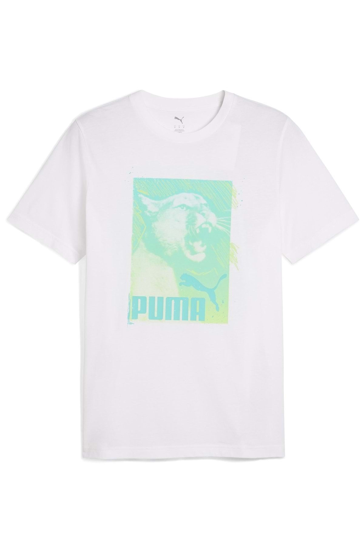 Puma 684836-02 Graphic Photoprint Tee Tişört Erkek T-Shirt BEYAZ