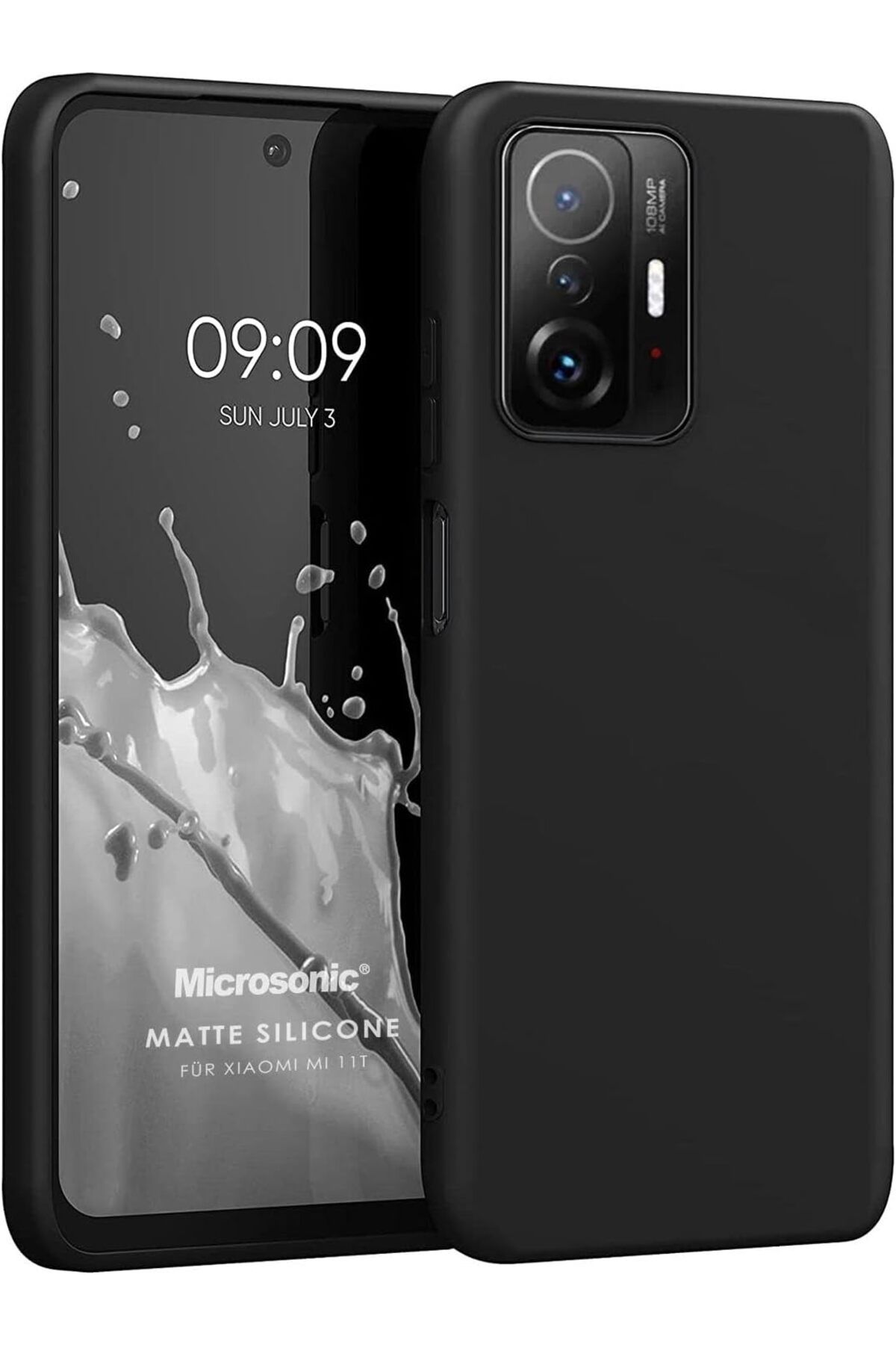 ÇAĞUR çağur Matte Silicone Xiaomi Mi 11T için Kılıf Siyah [Mi 11T ile Uyumlu Kılıf - Siyah] YENİ 1